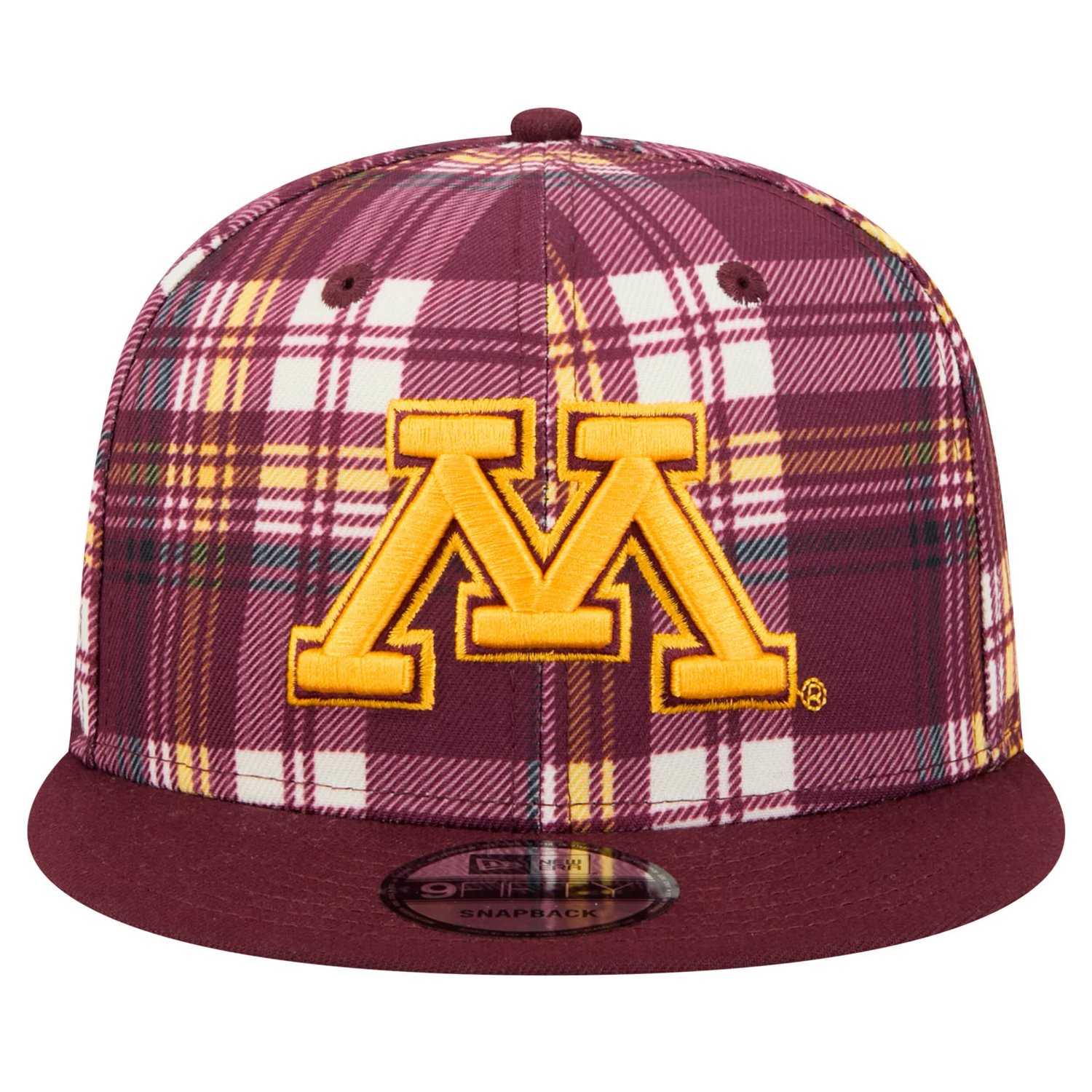 New Era Minnesota Golden Gophers Plaid 9FIFTY Snapback Hat