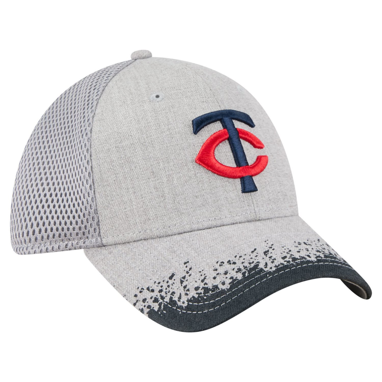 New Era Minnesota Twins Visor Paint Splatter 39THIRTY Flex Hat - view number 3