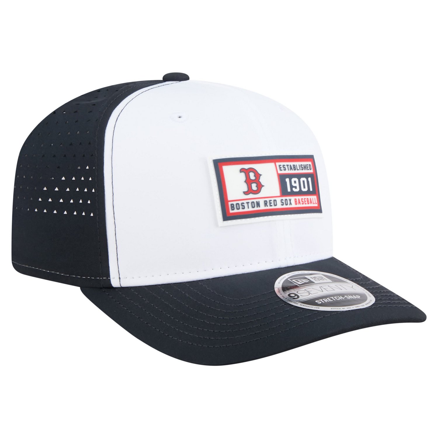 New Era Navy Boston Red Sox Established Patch 9SEVENTY Adjustable Hat - view number 3