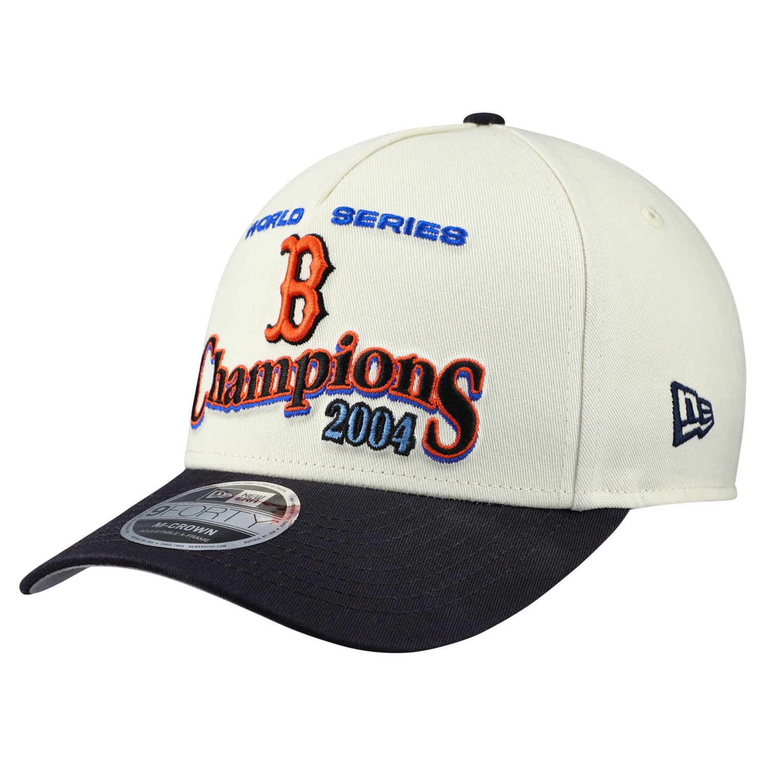 New Era Navy Boston Red Sox World Series 9FORTY M-Crown A-Frame Adjustable Hat - view number 3