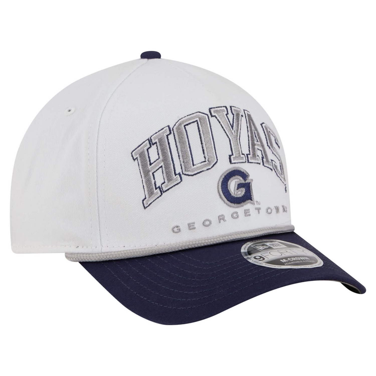 New Era Navy Georgetown Hoyas Arch Two-Tone Rope 9FORTY A-Frame M-Crown Adjustable Hat - view number 3
