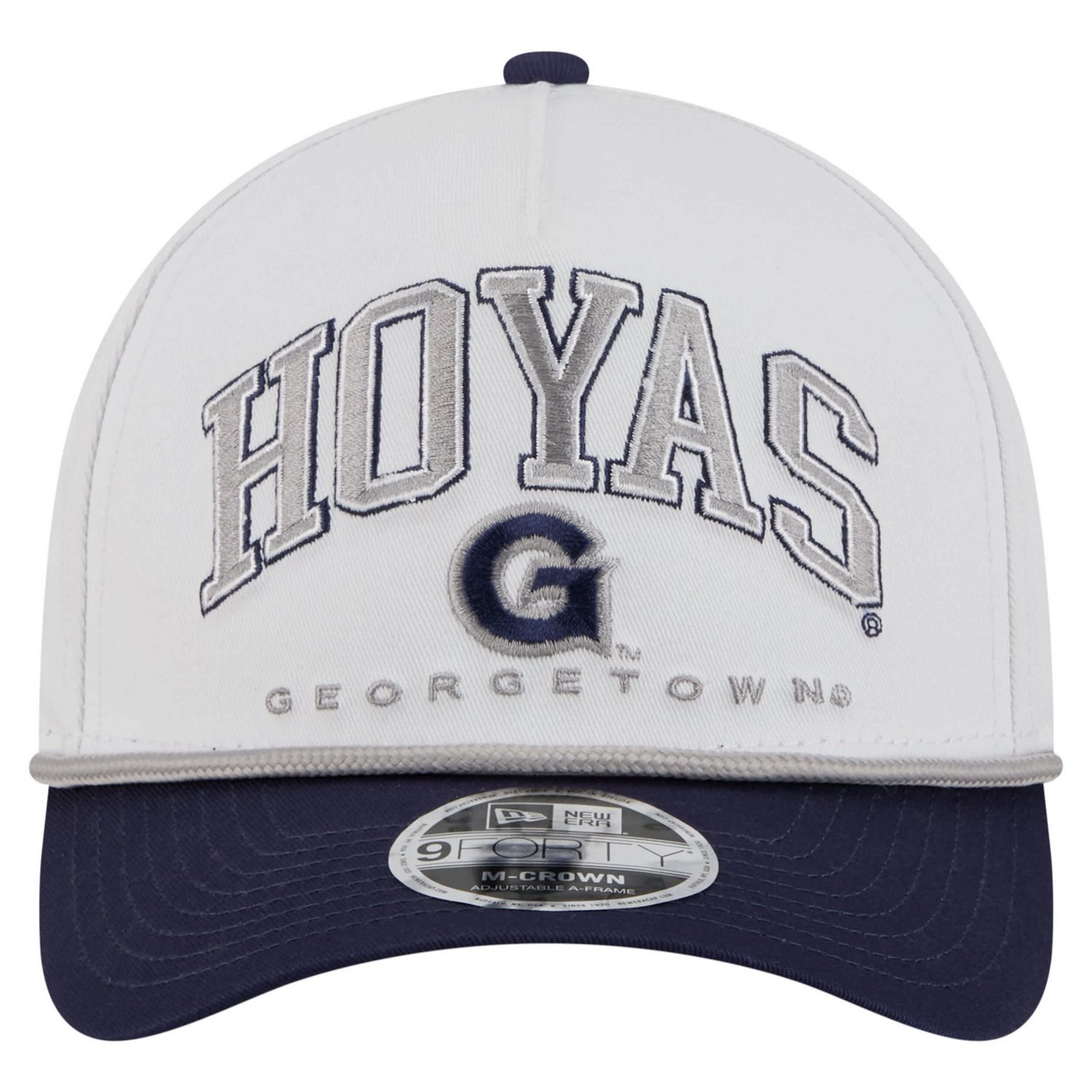 New Era Navy Georgetown Hoyas Arch Two-Tone Rope 9FORTY A-Frame M-Crown Adjustable Hat - view number 2