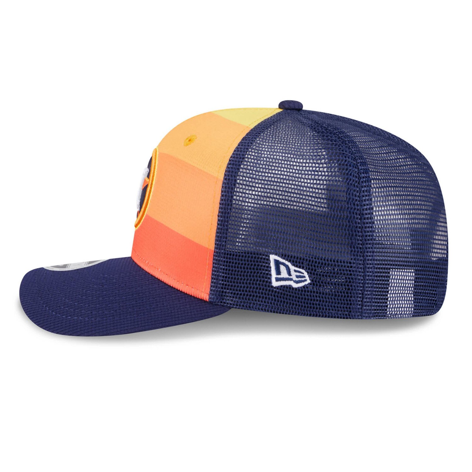 New Era Navy Houston Astros 2025 Batting Practice 9SEVENTY Stretch-Snap Trucker Hat - view number 4