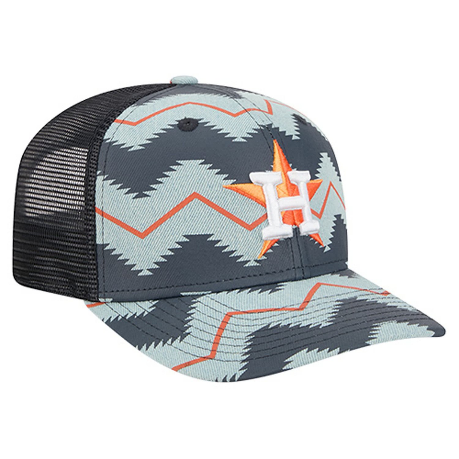 New Era Navy Houston Astros Aztec 9SEVENTY Adjustable Hat - view number 3