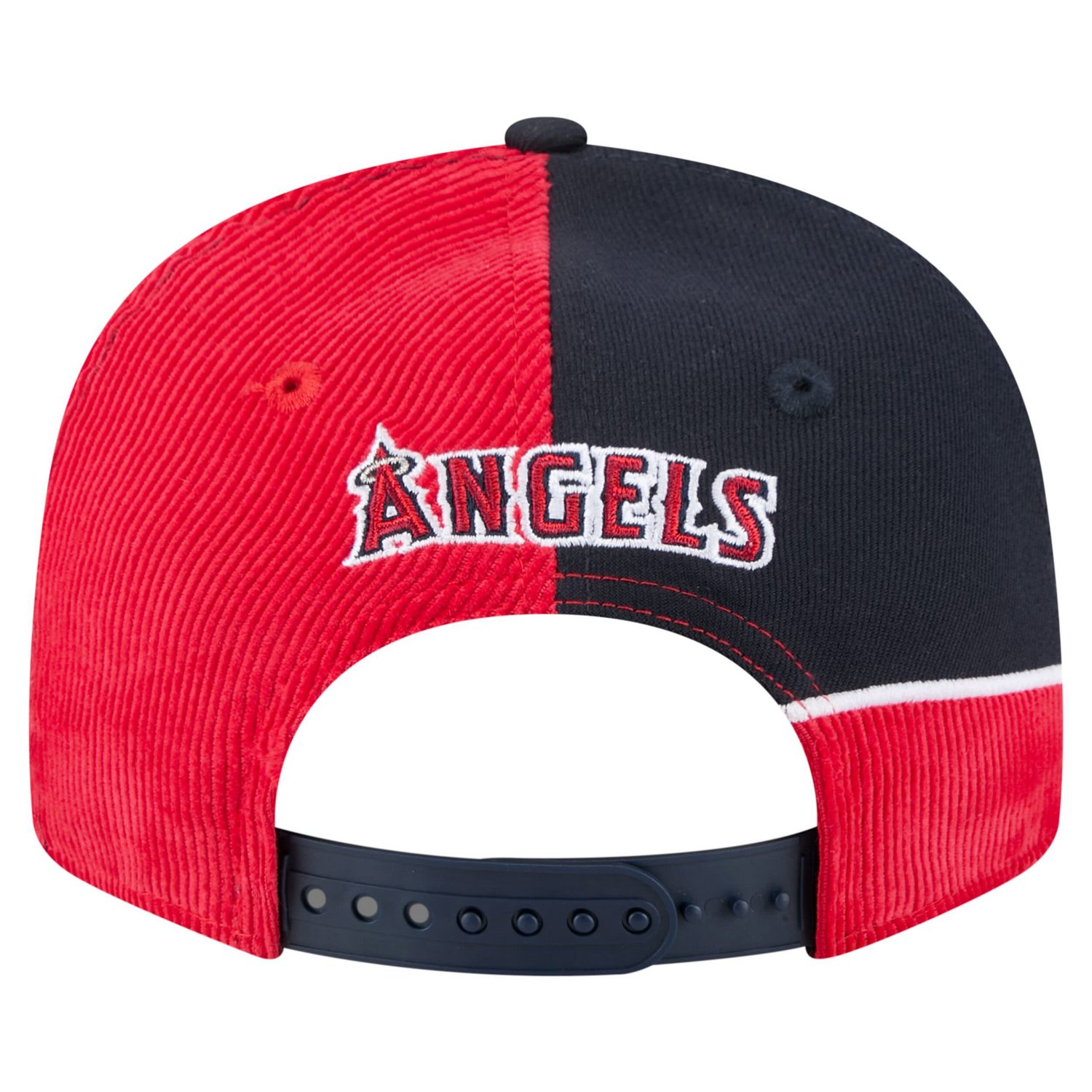New Era Navy Los Angeles Angels Retro Split Corduroy Snapback Hat - view number 4