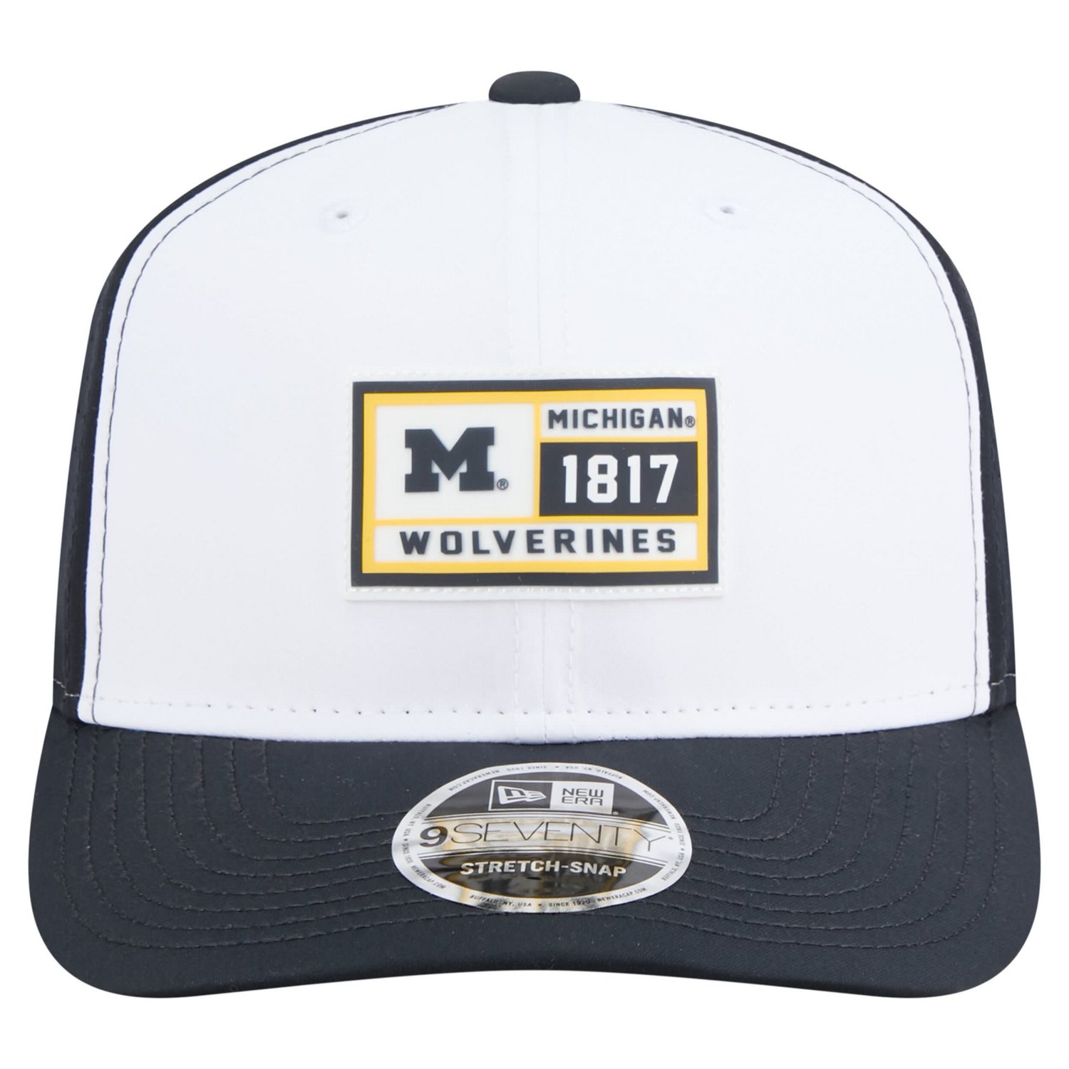 New Era Navy Michigan Wolverines Perforated Patched 9SEVENTY Adjustable Hat - view number 2