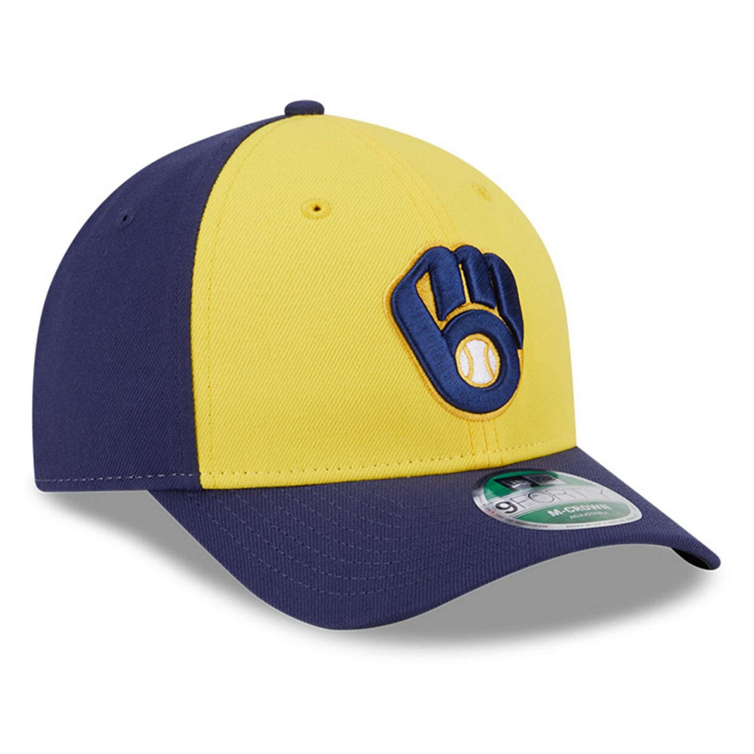 New Era Navy Milwaukee Brewers Player Replica 9FORTY Adjustable Hat - view number 3