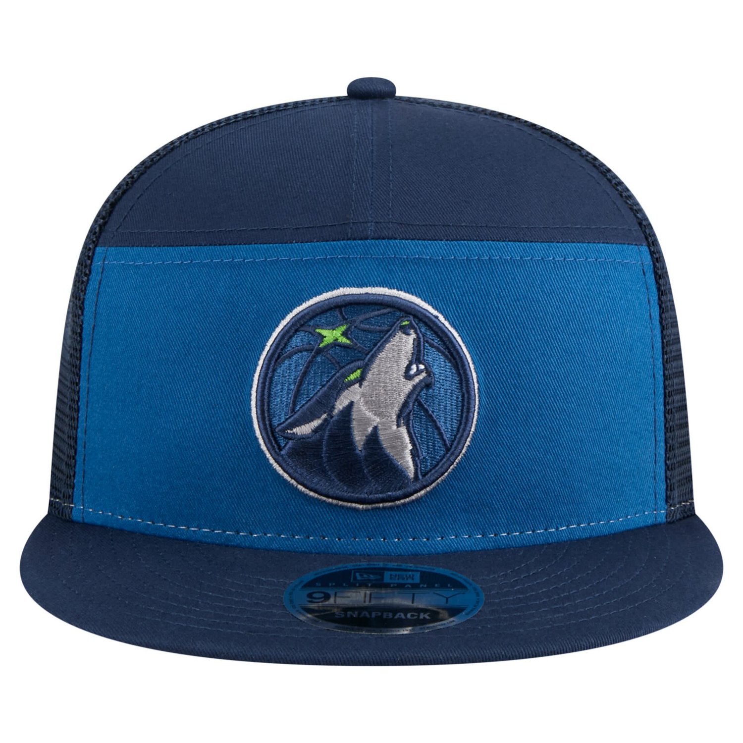 New Era Navy Minnesota Timberwolves Outdoor Split Panel 9FIFTY Snapback Hat - view number 2