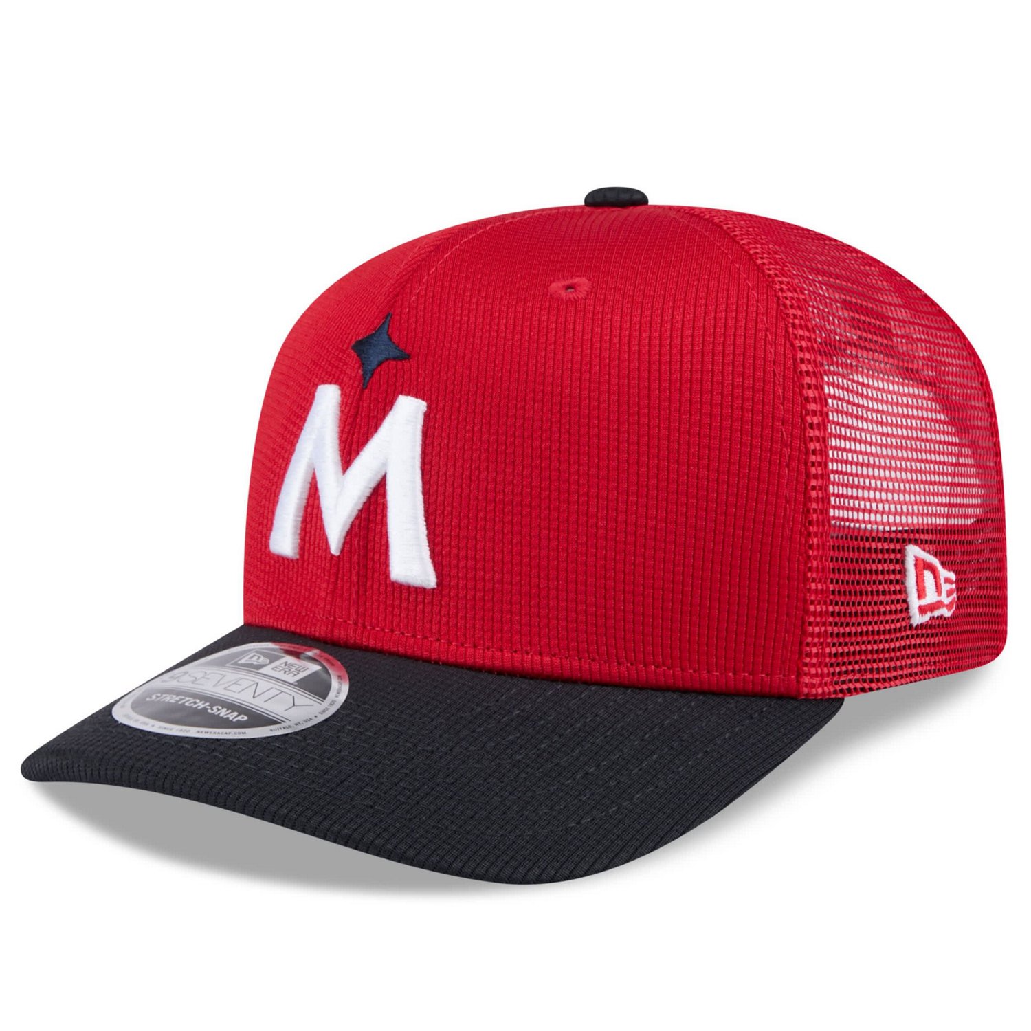 New Era Navy Minnesota Twins 2025 Spring Training 9SEVENTY Stretch-Snap Trucker Hat                                              - view number 1