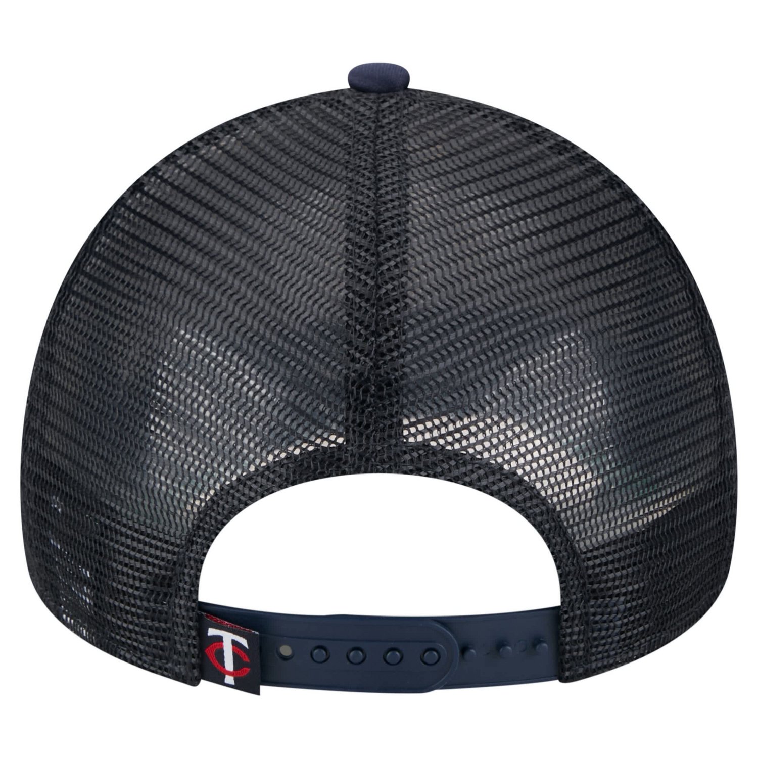 New Era Navy Minnesota Twins Distressed 9FORTY A-Frame Adjustable Trucker Hat - view number 4