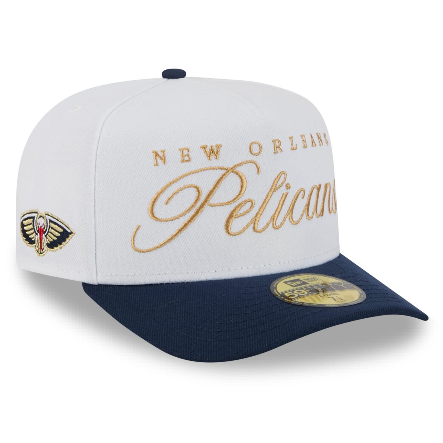 New Era Navy New Orleans Pelicans 2025 NBA Draft A-Frame 59FIFTY Fitted Hat