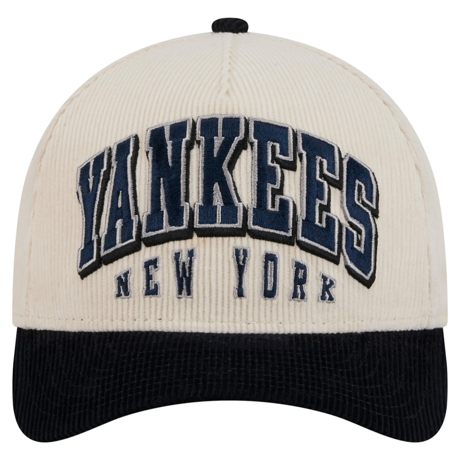 New Era Navy New York Yankees Sided Corduroy 9FORTY A-Frame Adjustable Hat - view number 2