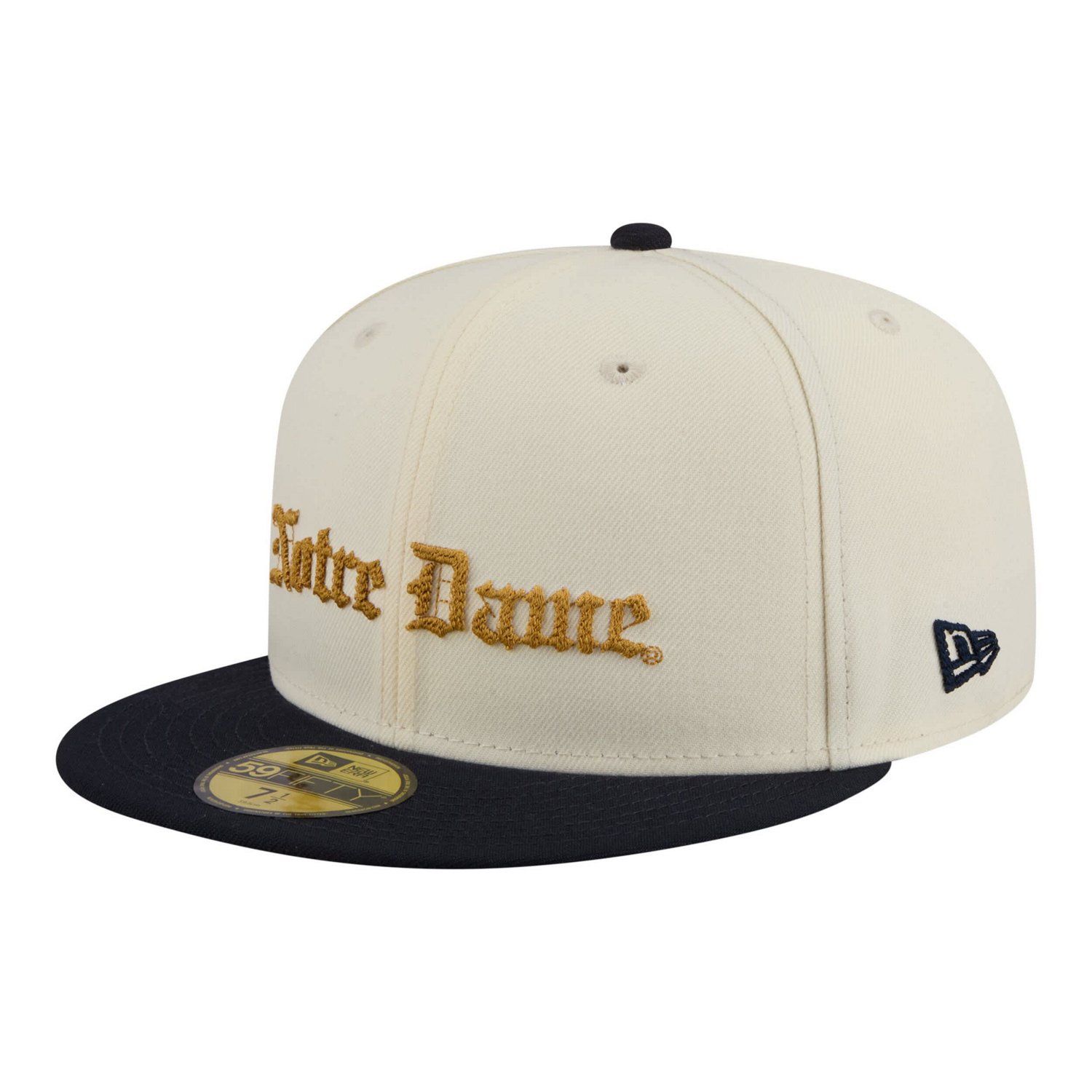 New Era Navy Notre Dame Fighting Irish Two-Tone Script 59FIFTY Fitted Hat