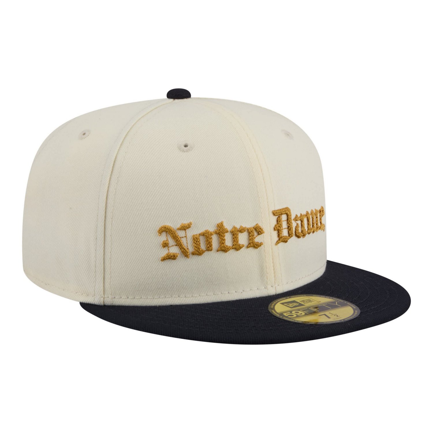 New Era Navy Notre Dame Fighting Irish Two-Tone Script 59FIFTY Fitted Hat - view number 3