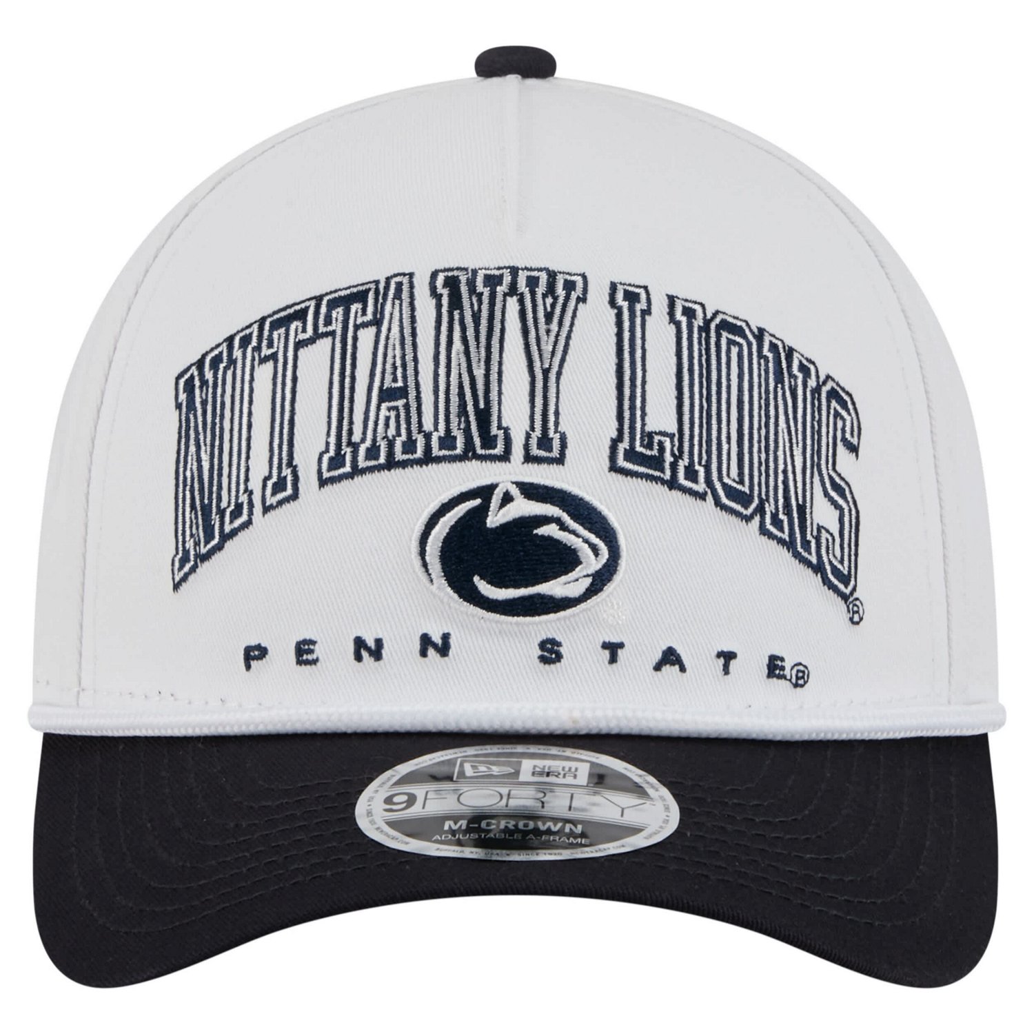 New Era Navy Penn State Nittany Lions Arch Two-Tone Rope 9FORTY A-Frame M-Crown Adjustable Hat - view number 2