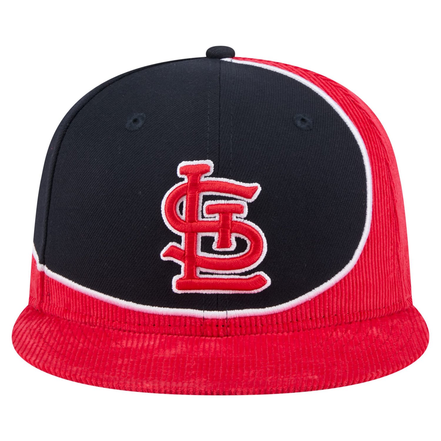 New Era Navy St Louis Cardinals Retro Split Corduroy Snapback Hat - view number 2