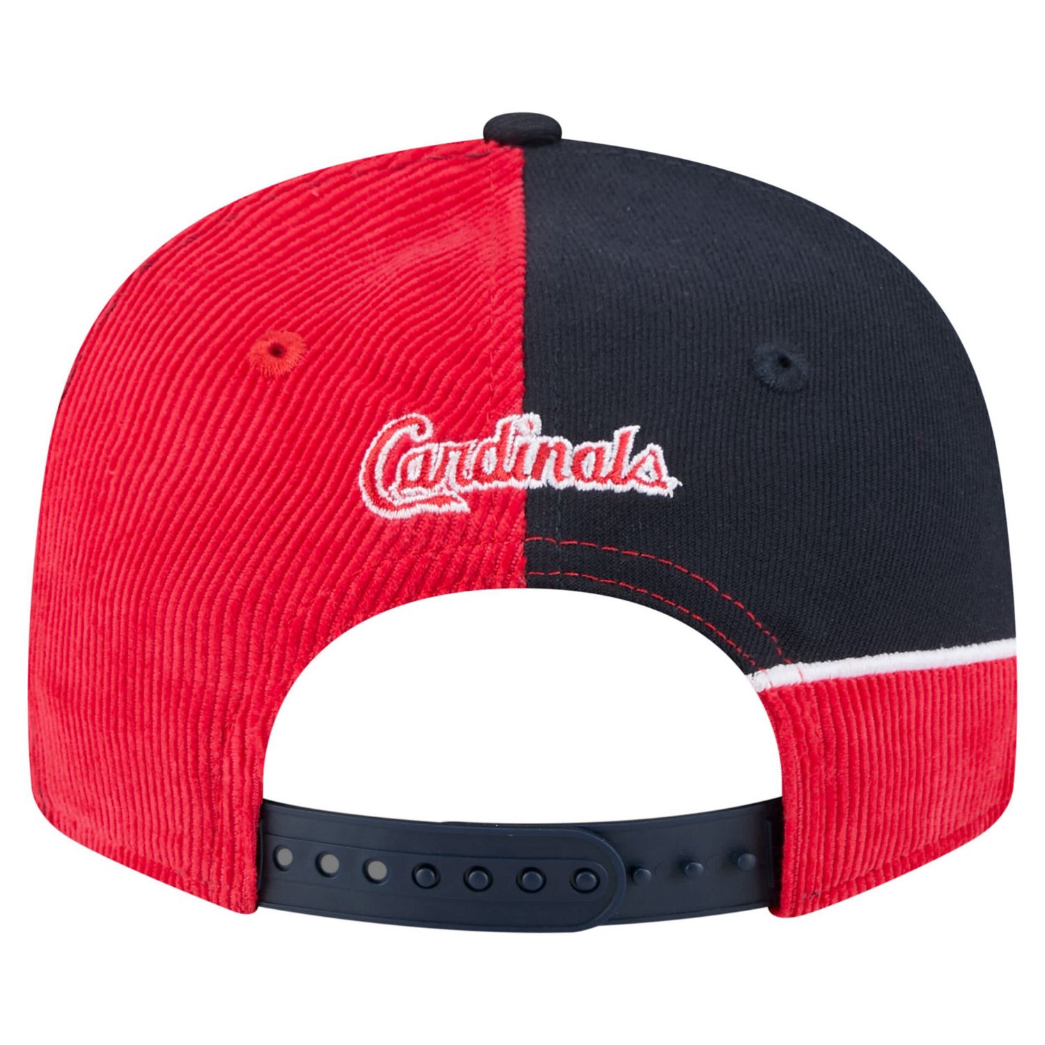 New Era Navy St Louis Cardinals Retro Split Corduroy Snapback Hat - view number 4
