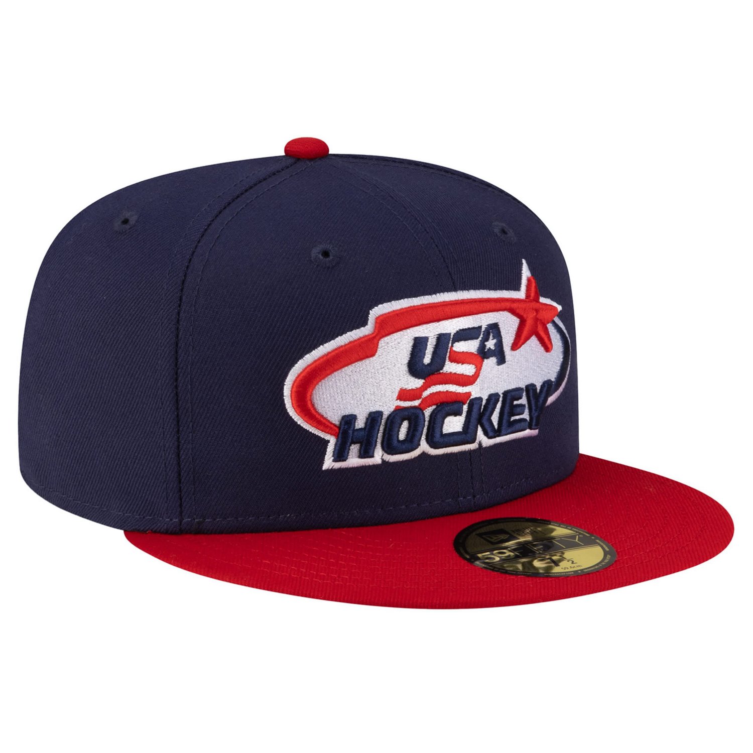 New Era Red US Hockey 2-Tone 59FIFTY Fitted Hat - view number 3