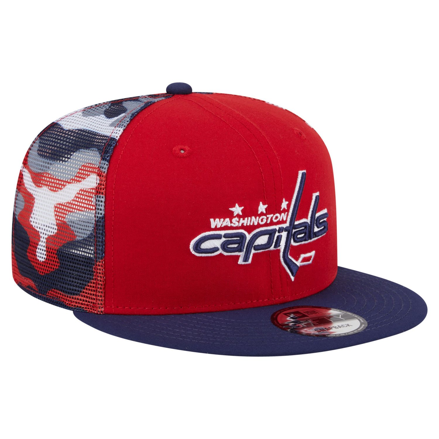 New Era Navy Washington Capitals Camo Meshback 9FIFTY Snapback Hat - view number 3