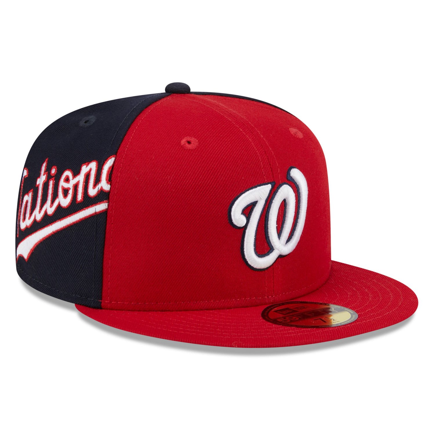 New Era Navy Washington Nationals Gameday Sideswipe 59FIFTY Fitted Hat                                                          