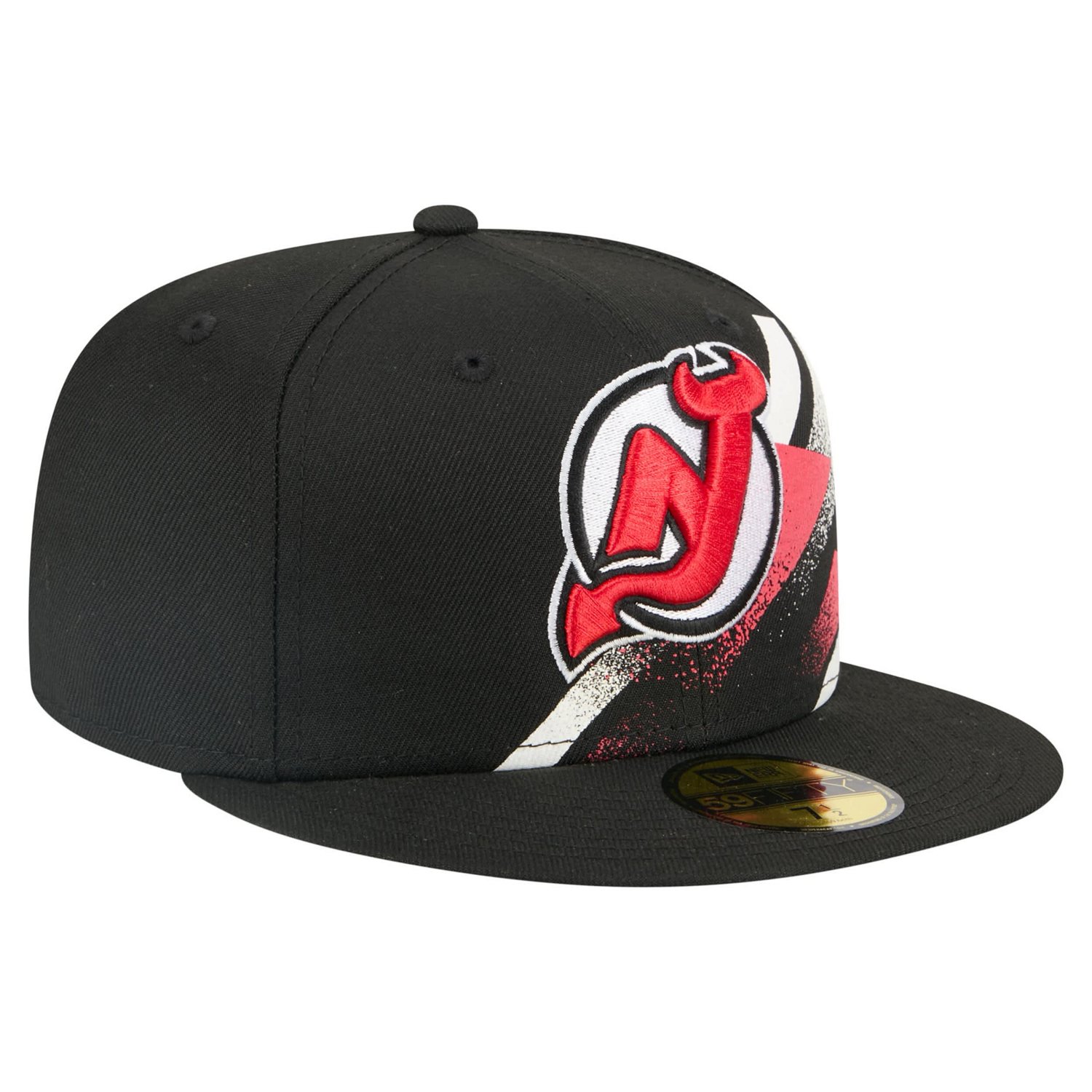 New Era New Jersey Devils Faded Lines 59FIFTY Fitted Hat - view number 3