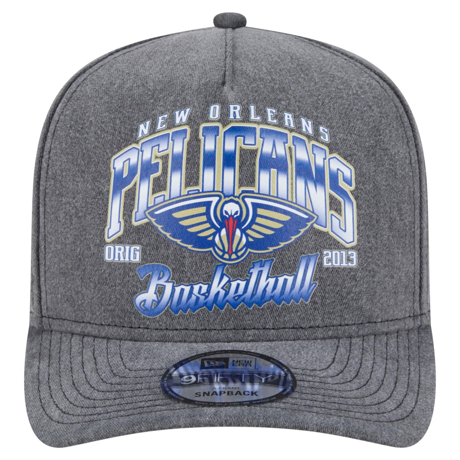 New Era New Orleans Pelicans Throwback Washed Pre-Curved 9FIFTY Snapback Hat - view number 2