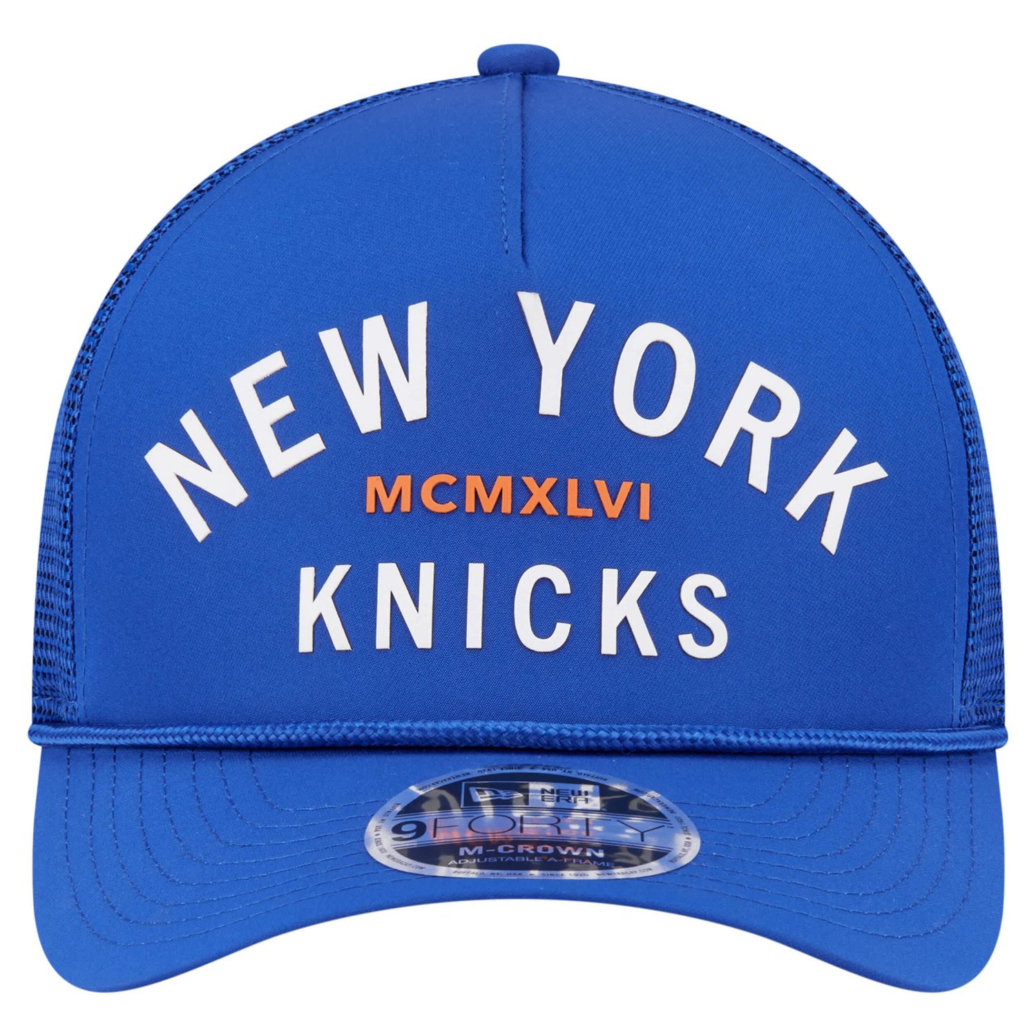 New Era New York Knicks Minimalist A-Frame 9FORTY Trucker Hat - view number 2