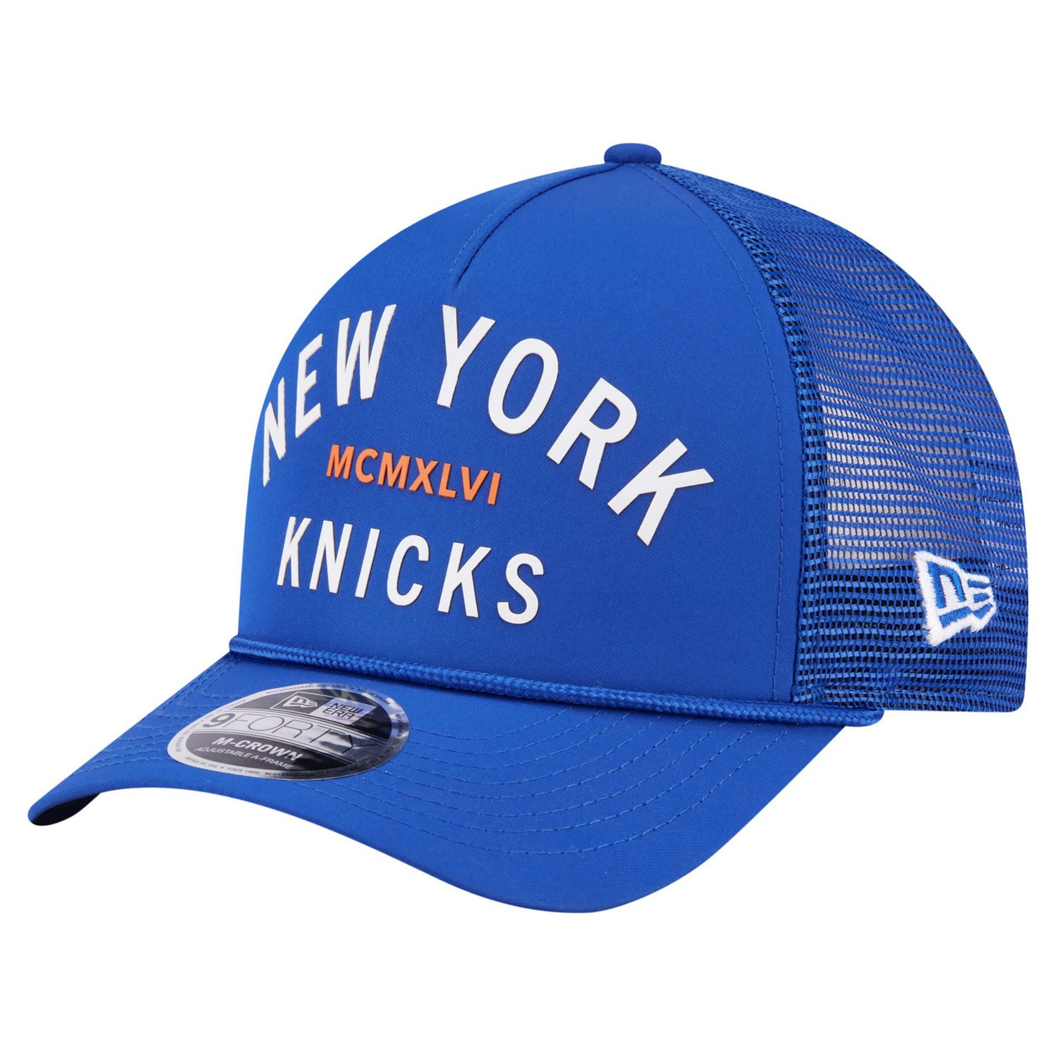 New Era New York Knicks Minimalist A-Frame 9FORTY Trucker Hat - view number 1