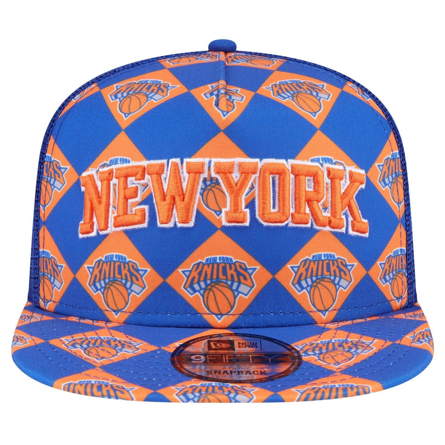 New Era New York Knicks Seeing Diamonds A-Frame Trucker 9FIFTY Snapback Hat