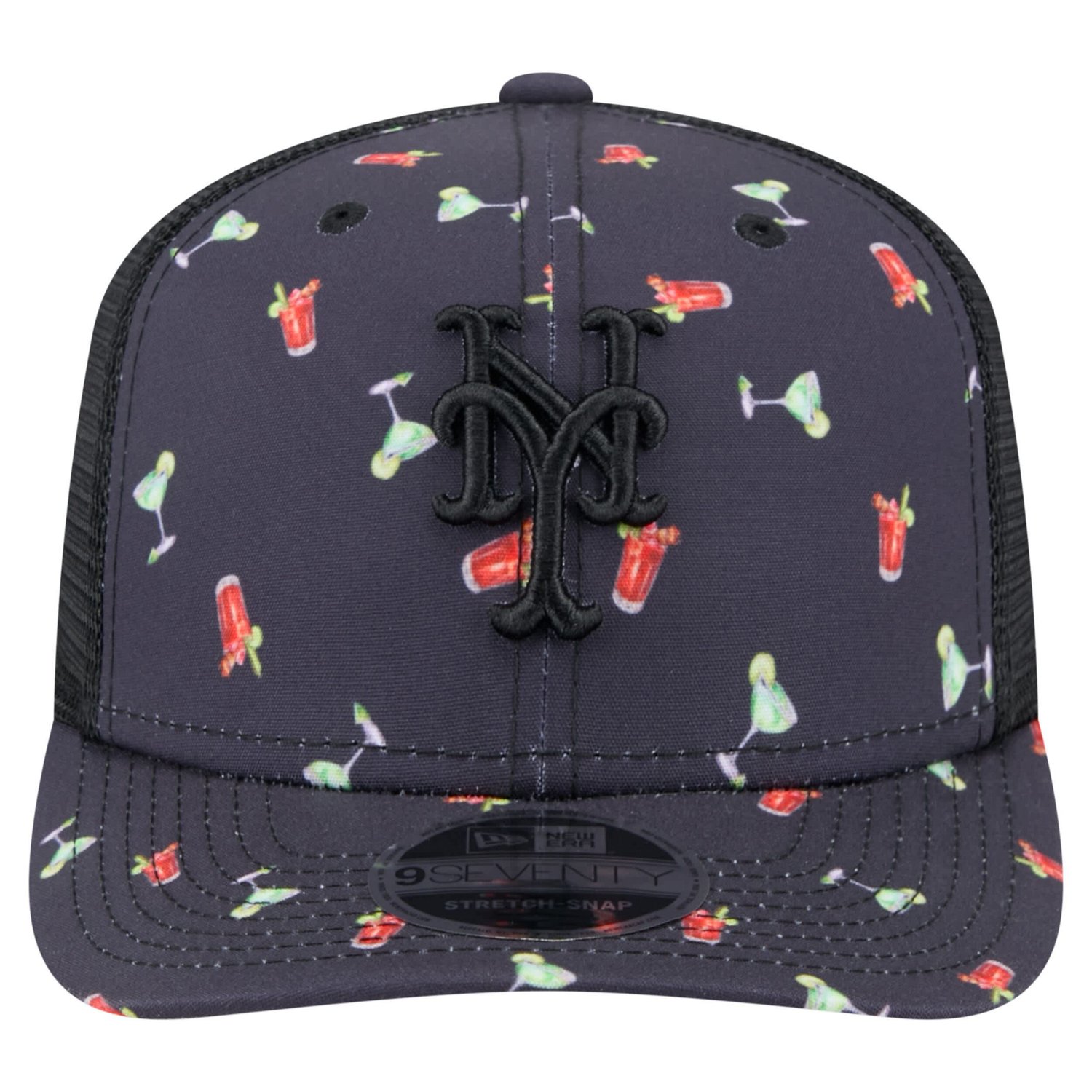 New Era New York Mets Adventure Drinks Pattern 9SEVENTY Stretch-Snap Hat - view number 2