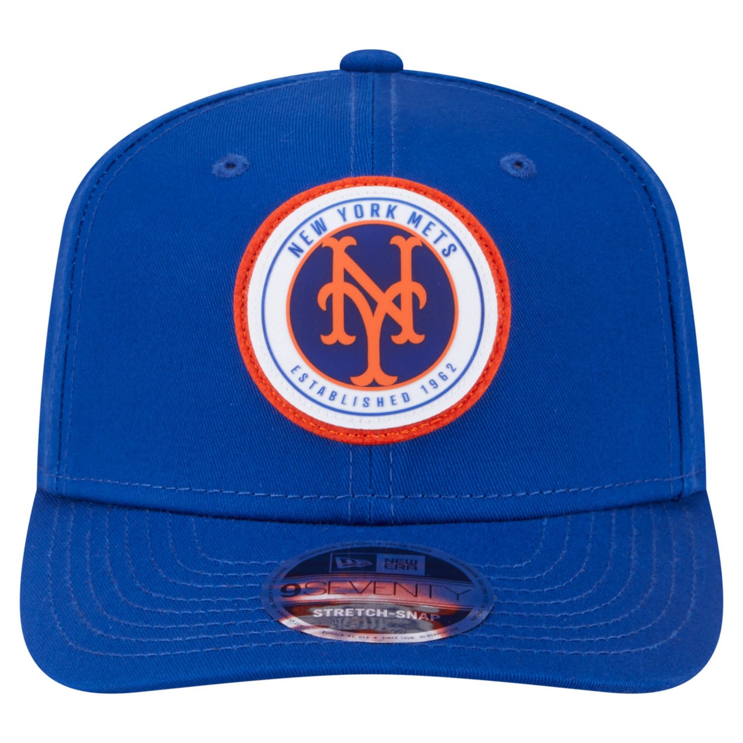 New Era New York Mets Circle Patch 9SEVENTY Stretch-Snap Hat