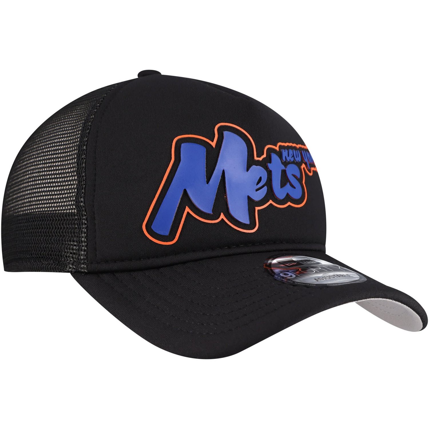 New Era New York Mets Retro Bold A-Frame Trucker 9FORTY Adjustable Hat - view number 3