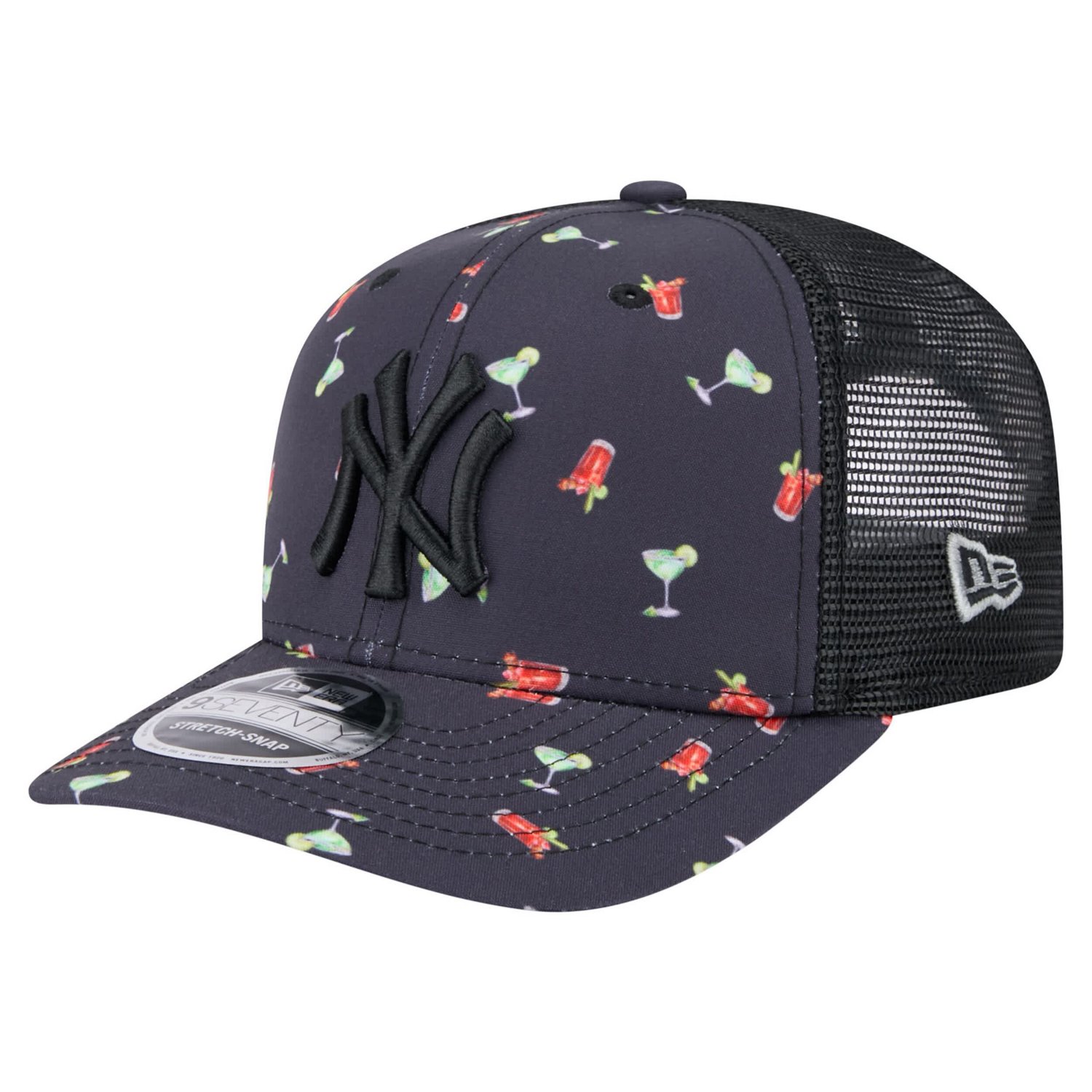 New Era New York Yankees Adventure Drinks Pattern 9SEVENTY Stretch-Snap Hat