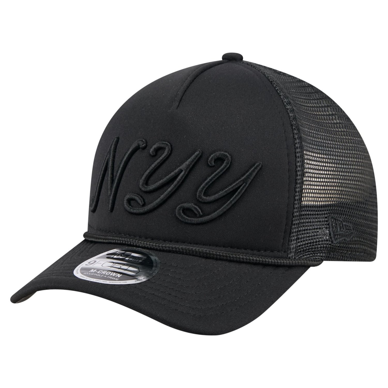 New Era New York Yankees City Initial 9FORTY A-Frame M-Crown Adjustable Trucker Hat