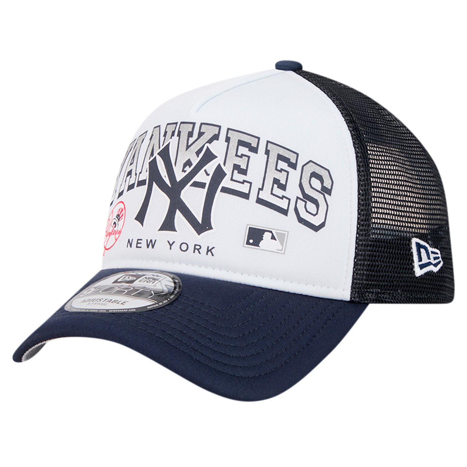 New Era New York Yankees Retro Wordmark 9FORTY A-Frame Trucker Adjustable Hat