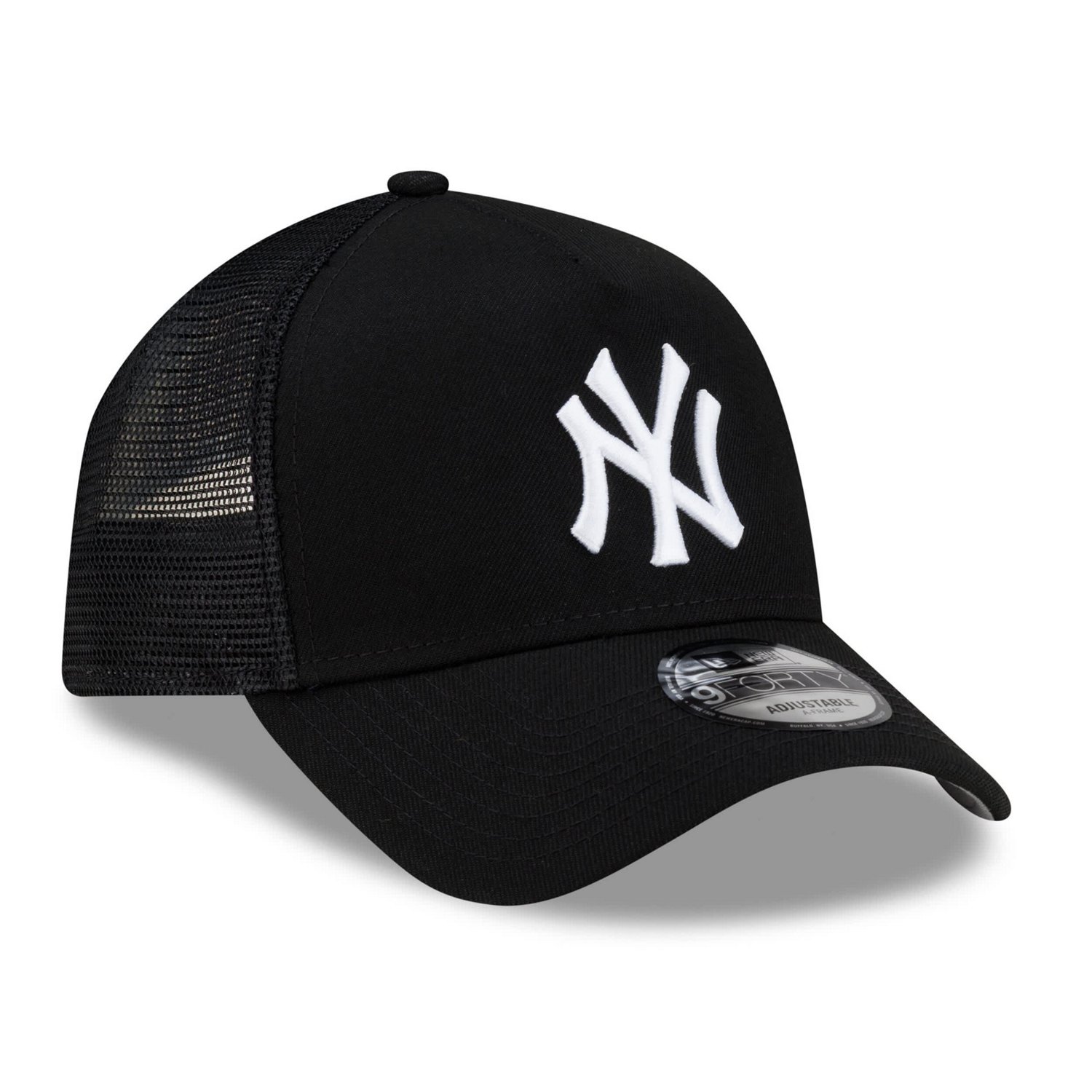 New Era New York Yankees Side Script 9FORTY A-Frame Trucker Adjustable Hat - view number 3