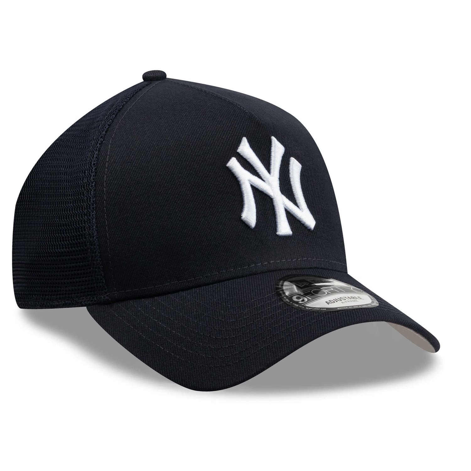 New Era New York Yankees Side Script 9FORTY A-Frame Trucker Adjustable Hat - view number 3