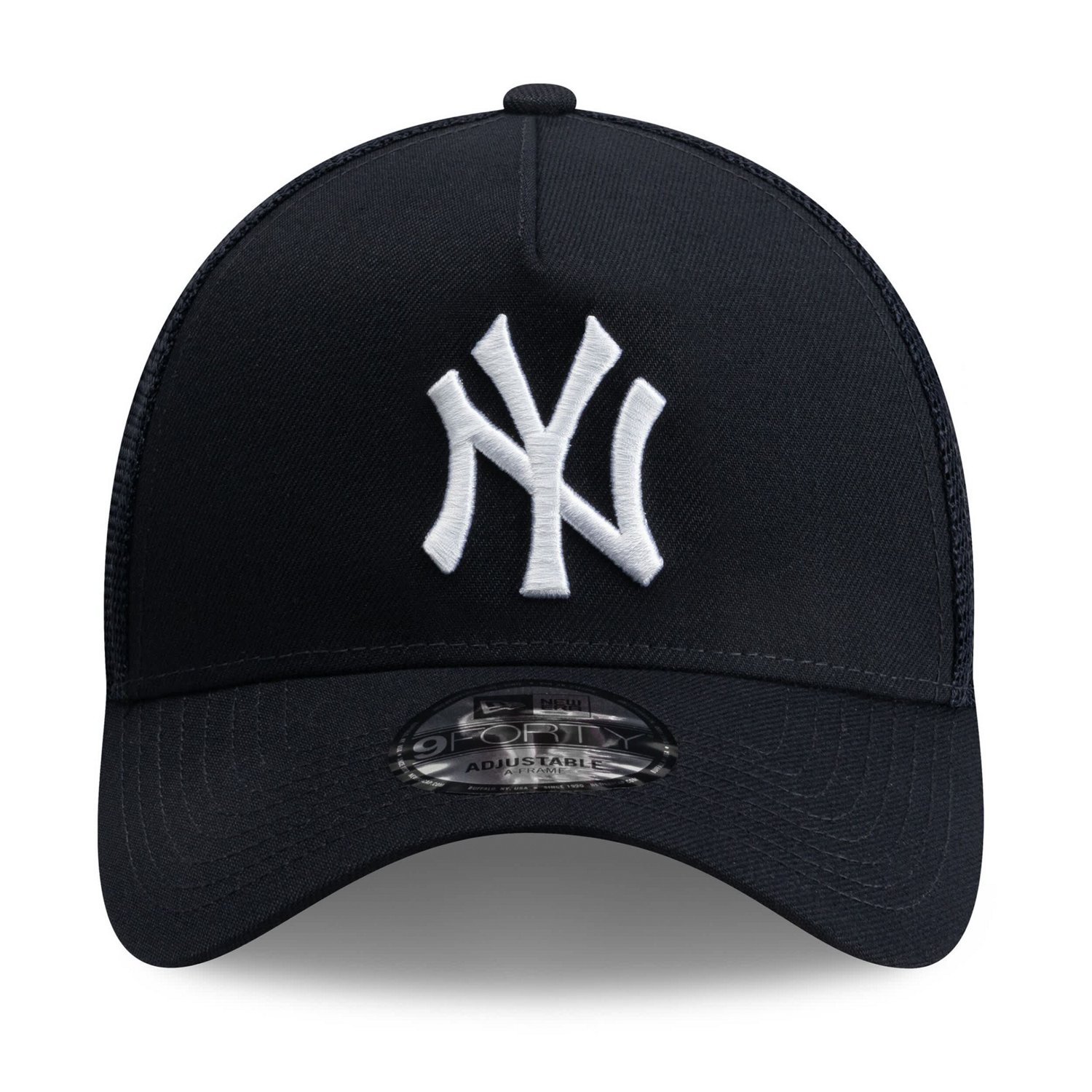 New Era New York Yankees Side Script 9FORTY A-Frame Trucker Adjustable Hat - view number 2