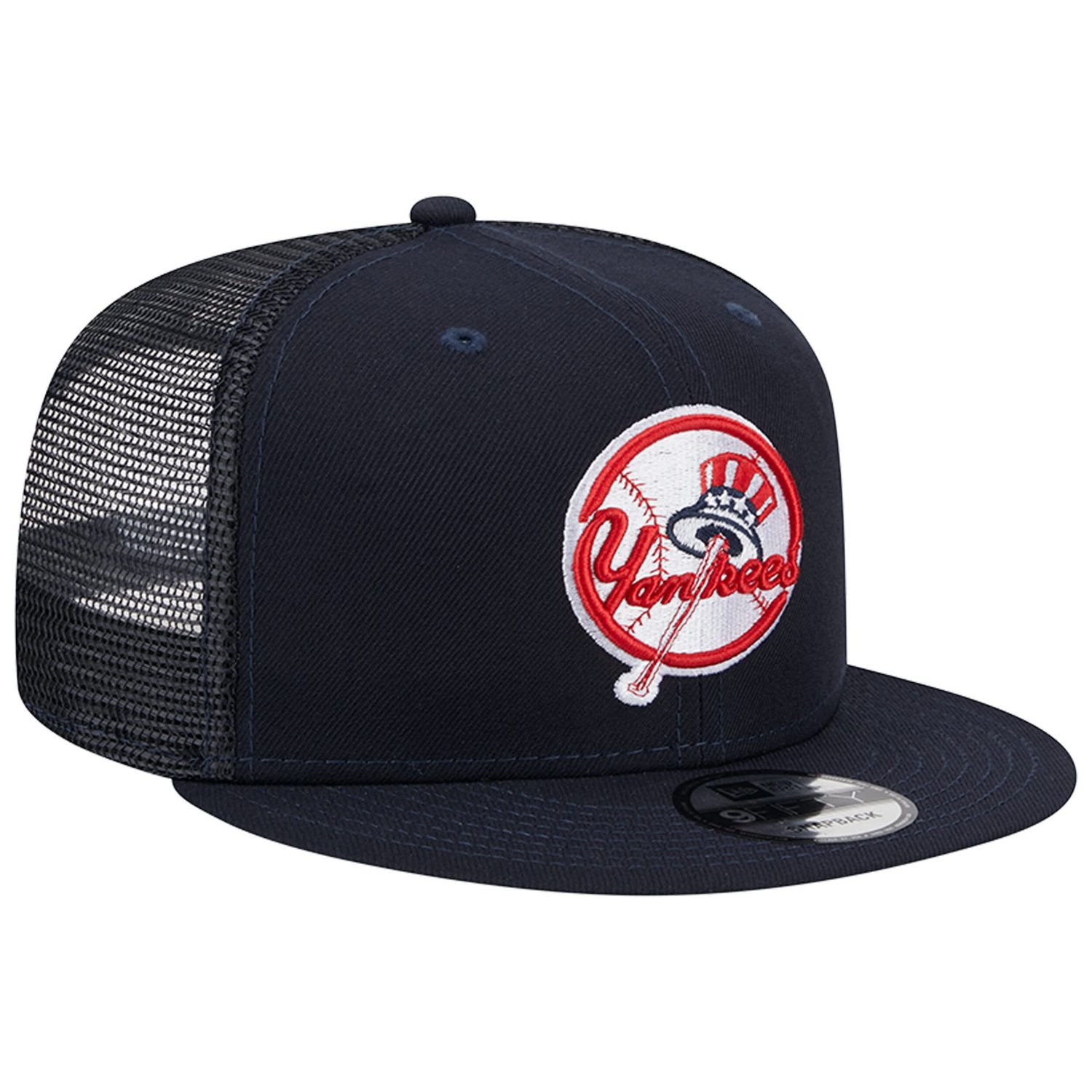 New Era New York Yankees Team Color Trucker 9FIFTY Snapback Hat - view number 3