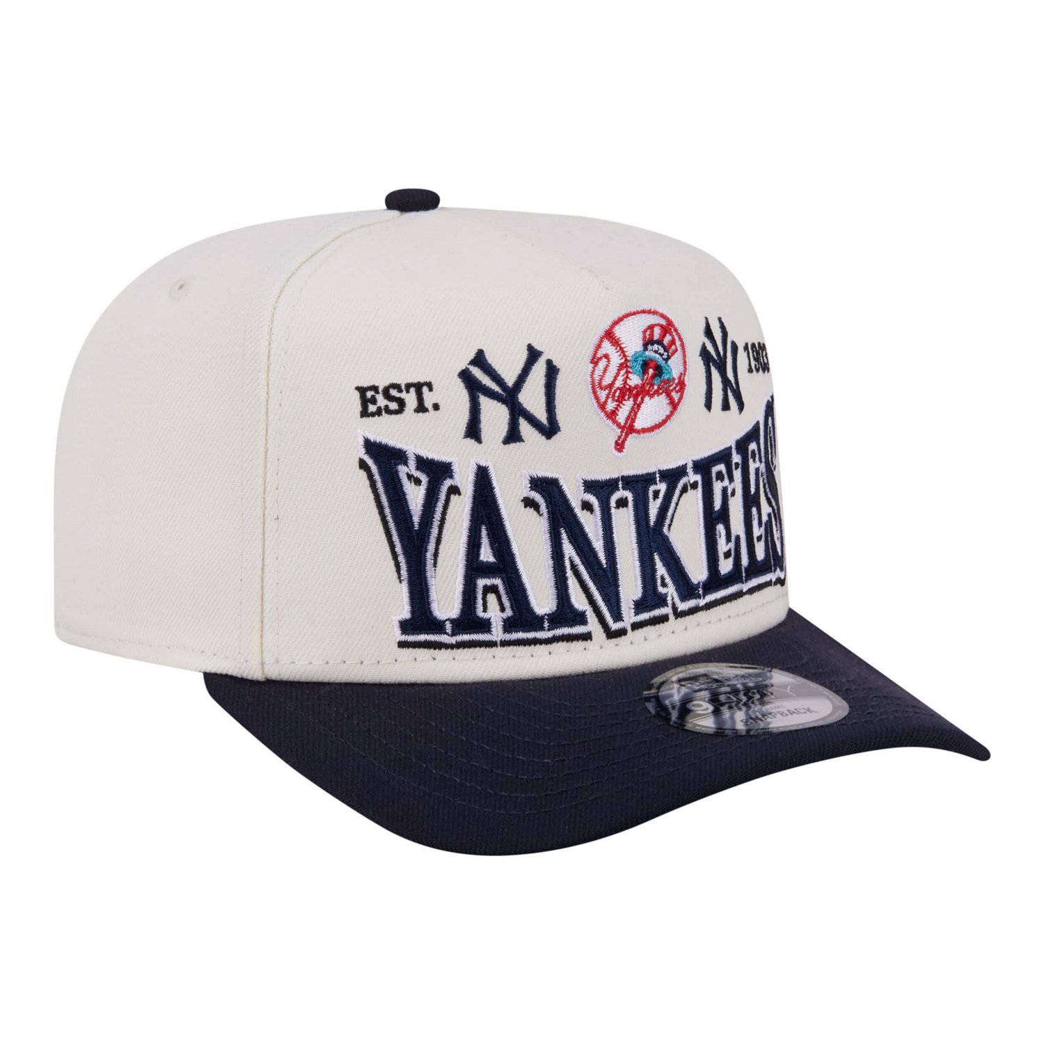New Era New York Yankees Throwback Tri-Hit A-Frame 9FIFTY Adjustable Hat - view number 3