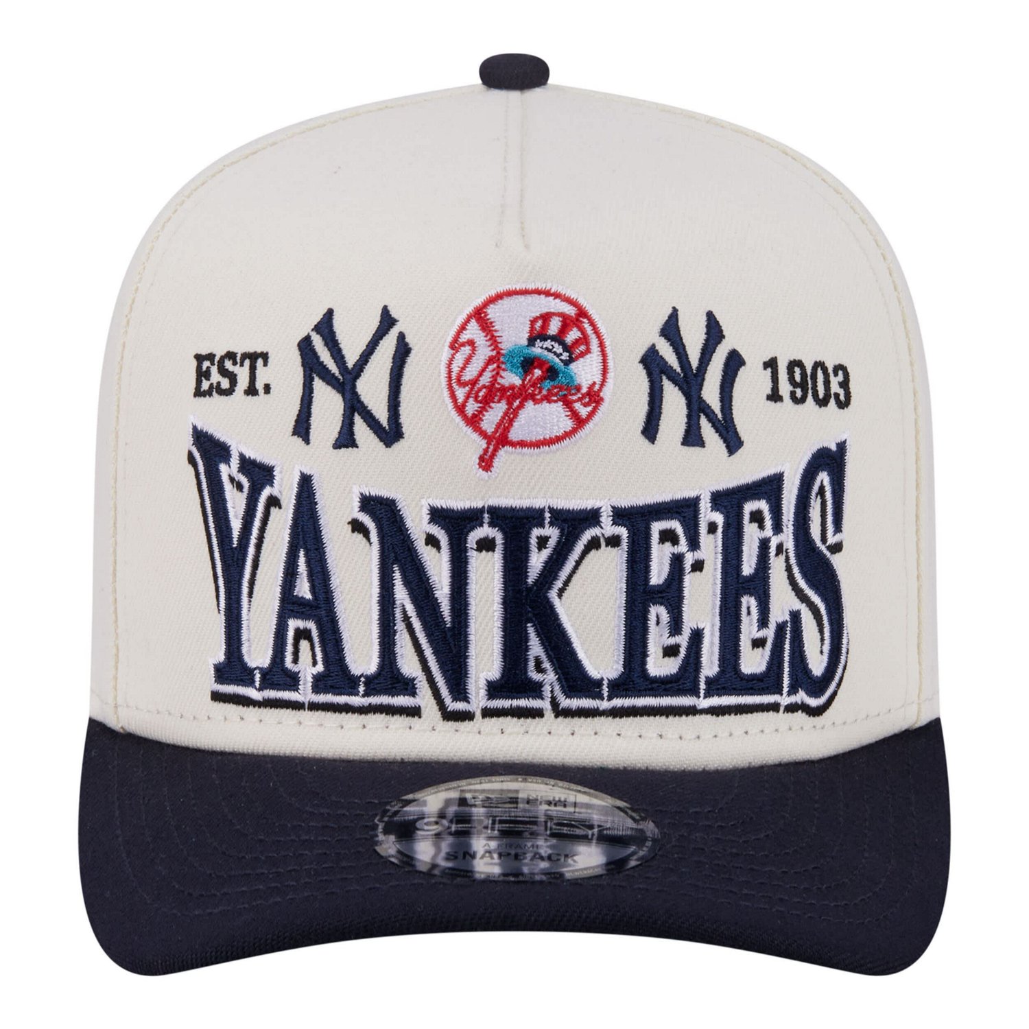 New Era New York Yankees Throwback Tri-Hit A-Frame 9FIFTY Adjustable Hat - view number 2