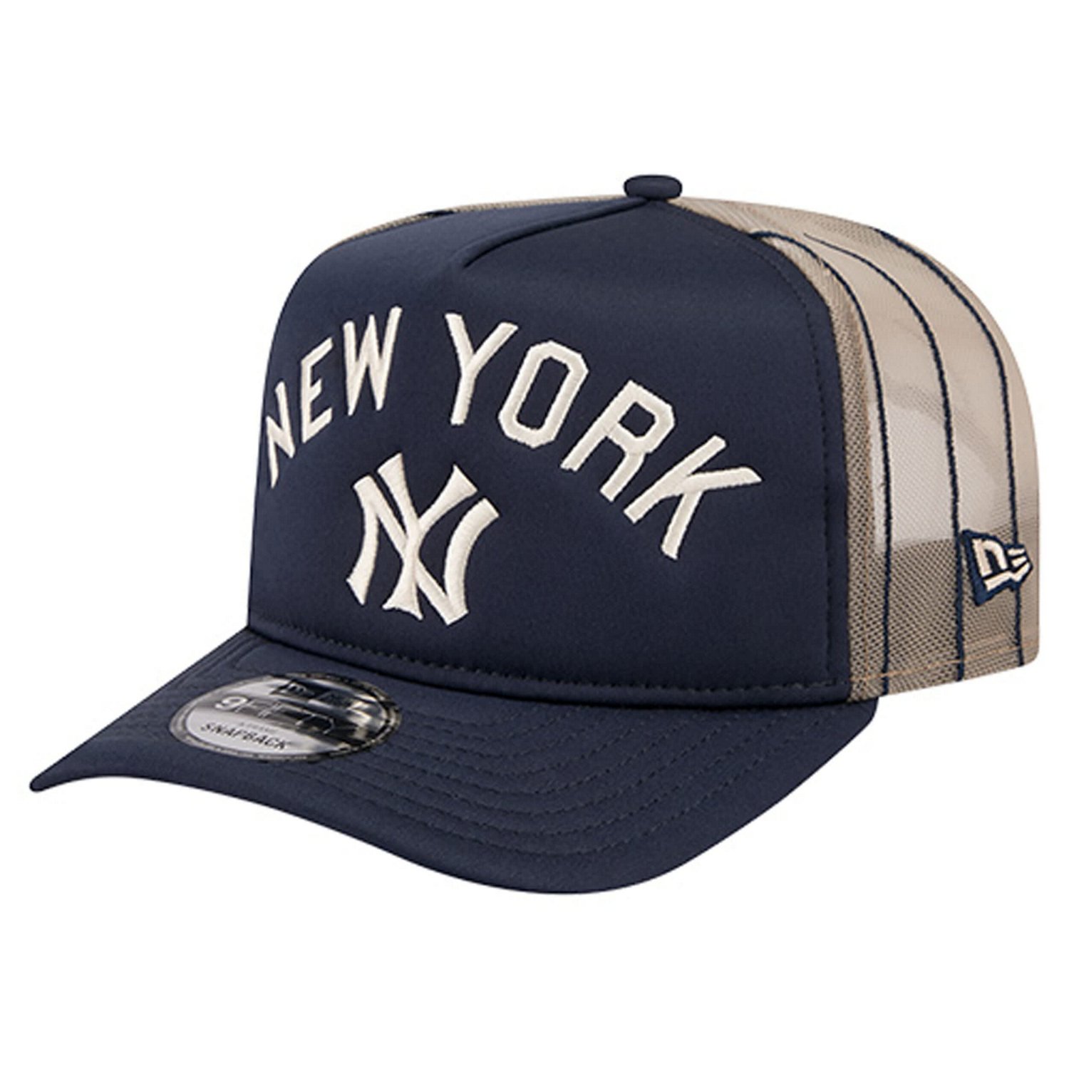 New Era New York Yankees Vintage Arched Foam Front 9FIFTY A-Frame Adjustable Trucker Hat