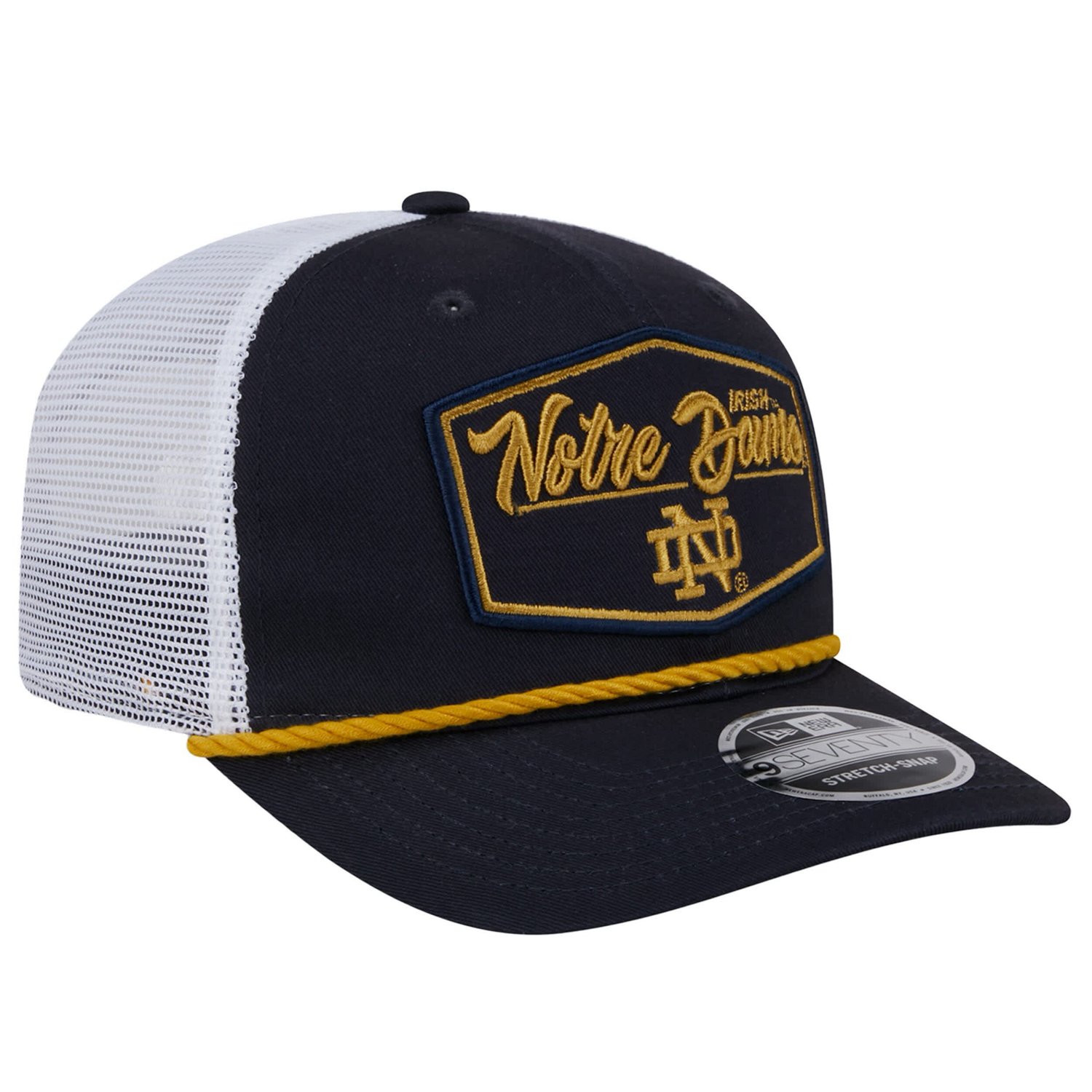 New Era Notre Dame Fighting Irish 9SEVENTY Stretch-Snap Adjustable Hat - view number 3