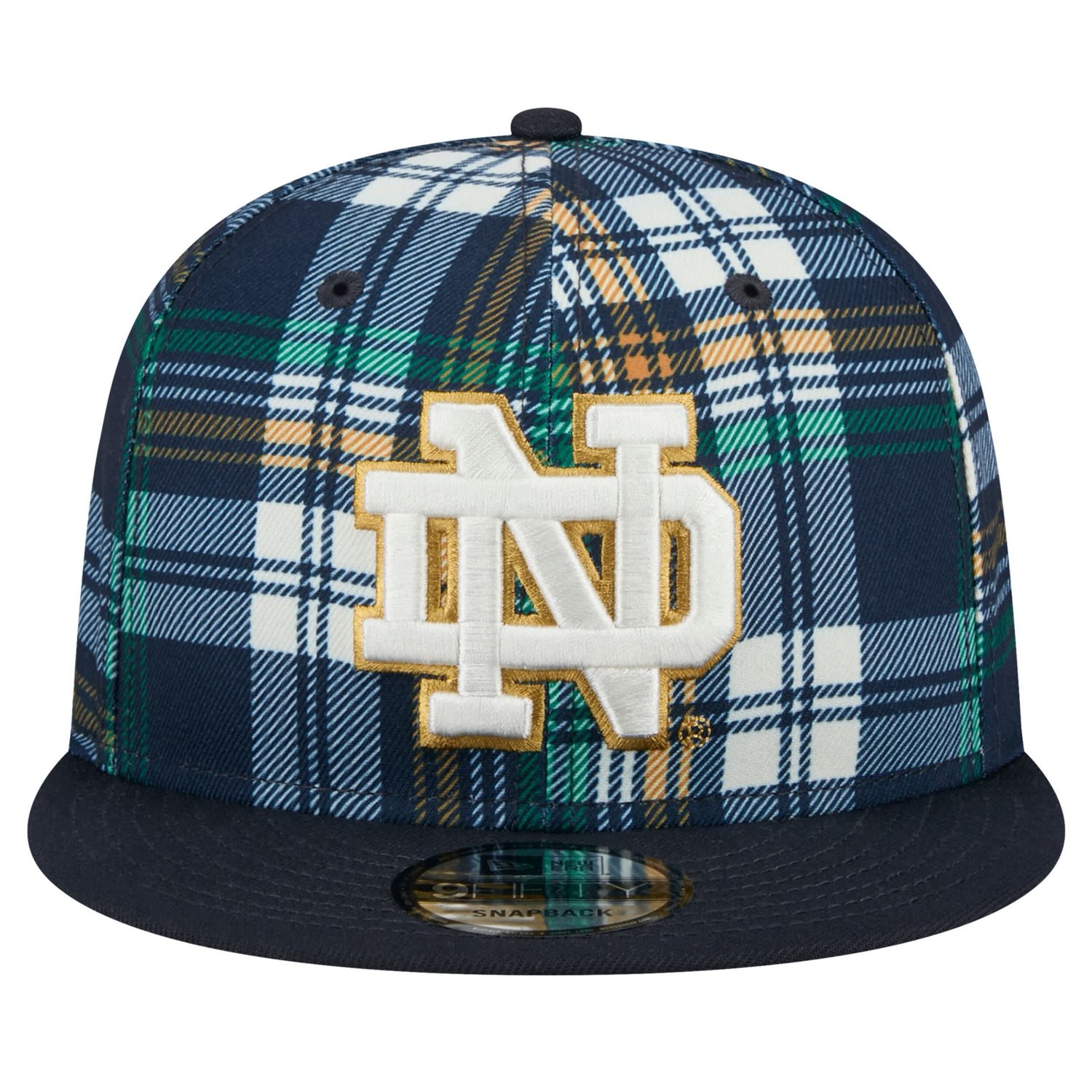 New Era Notre Dame Fighting Irish Plaid 9FIFTY Snapback Hat - view number 2