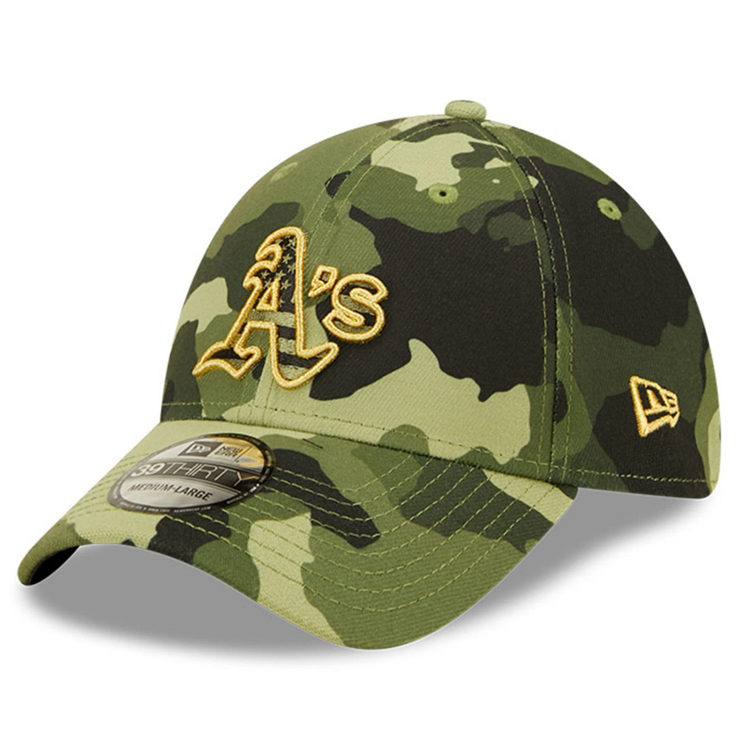 New Era Oakland Athletics 2022 Armed Forces Day 39THIRTY Flex Hat                                                                - view number 3