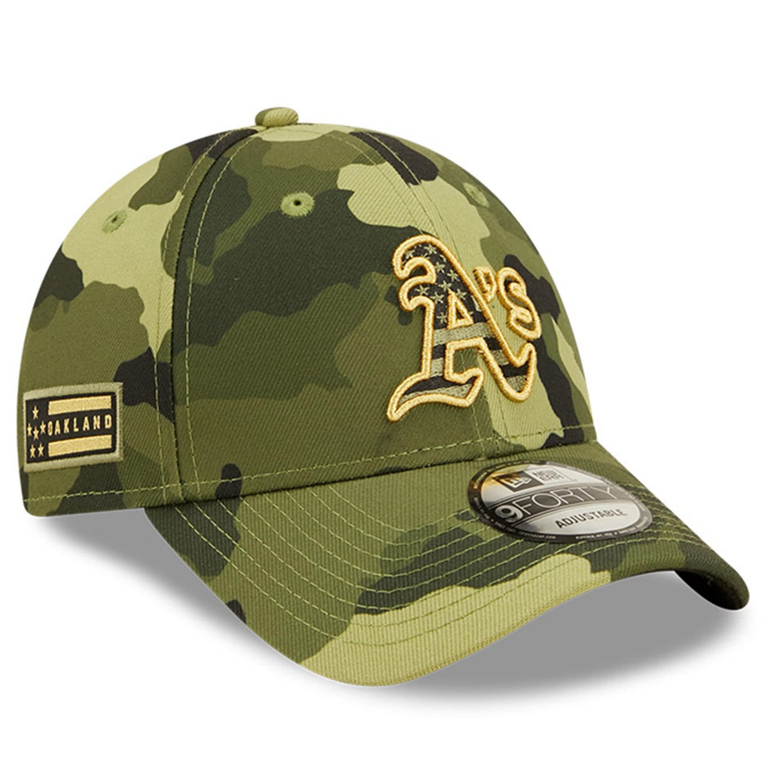 New Era Oakland Athletics 2022 Armed Forces Day 9FORTY Snapback Adjustable Hat