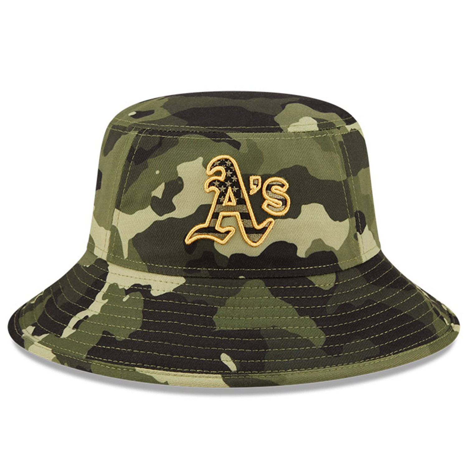 New Era Oakland Athletics 2022 Armed Forces Day Bucket Hat