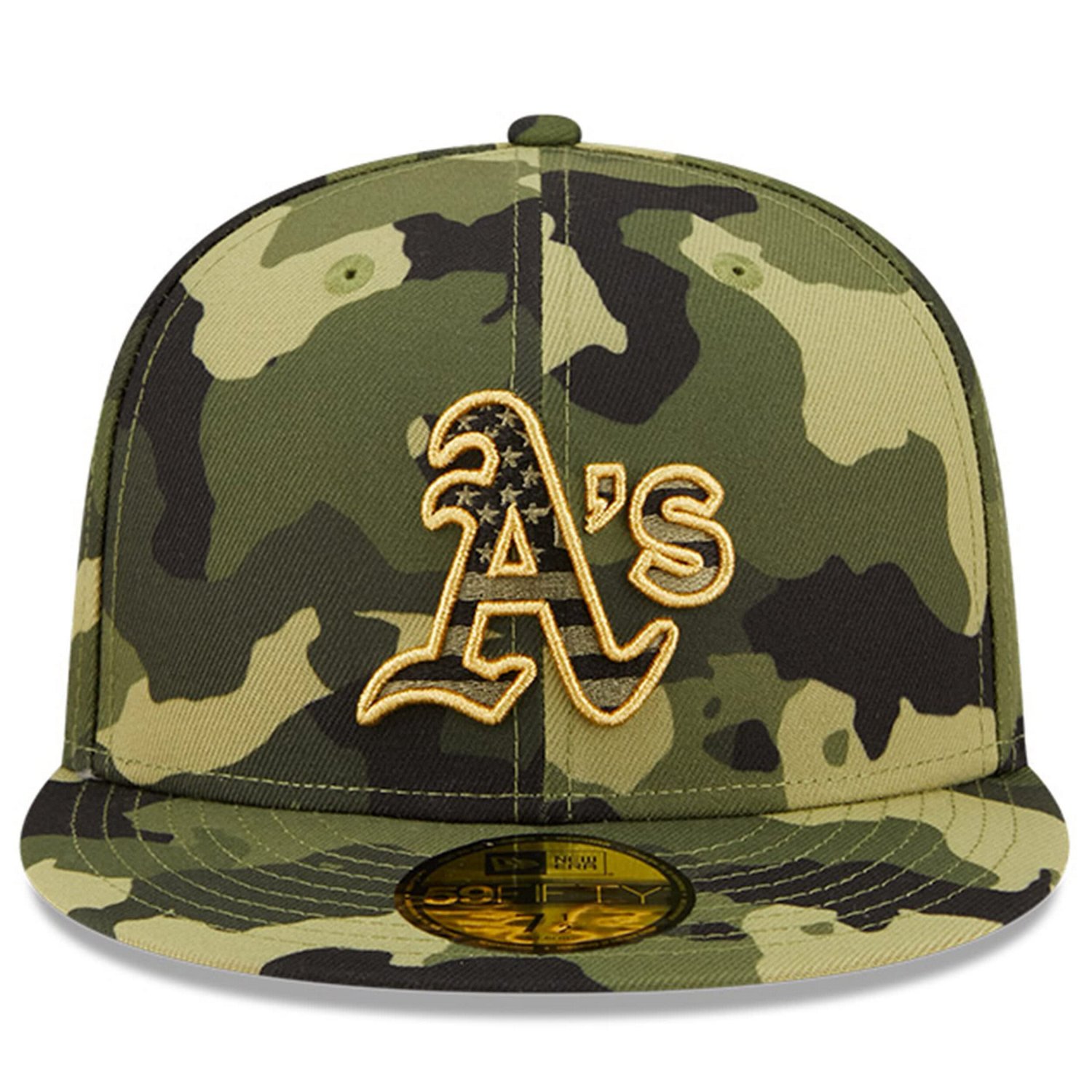 New Era Oakland Athletics 2022 Armed Forces Day On-Field 59FIFTY Fitted Hat                                                      - view number 2