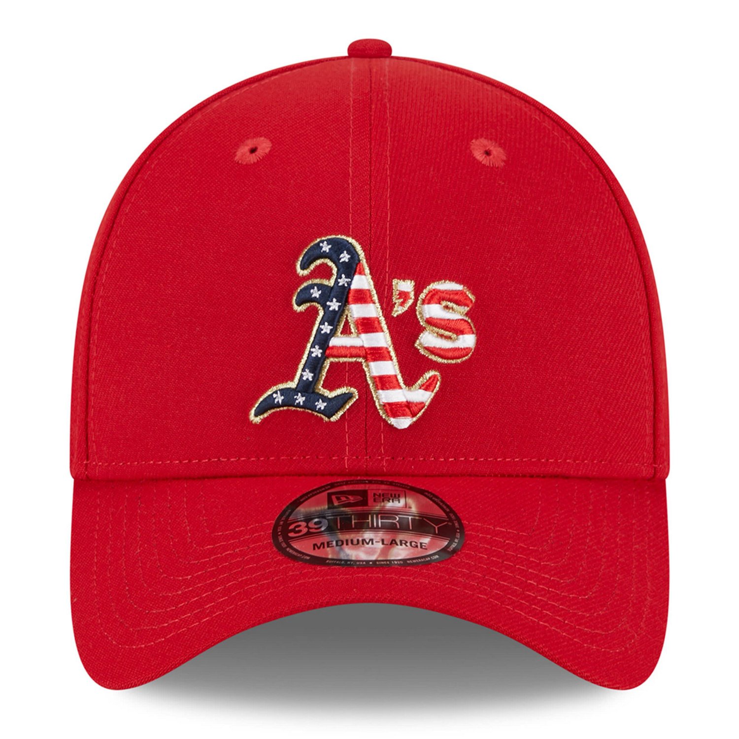 New Era Oakland Athletics 2023 Fourth of July 39THIRTY Flex Fit Hat                                                              - view number 2