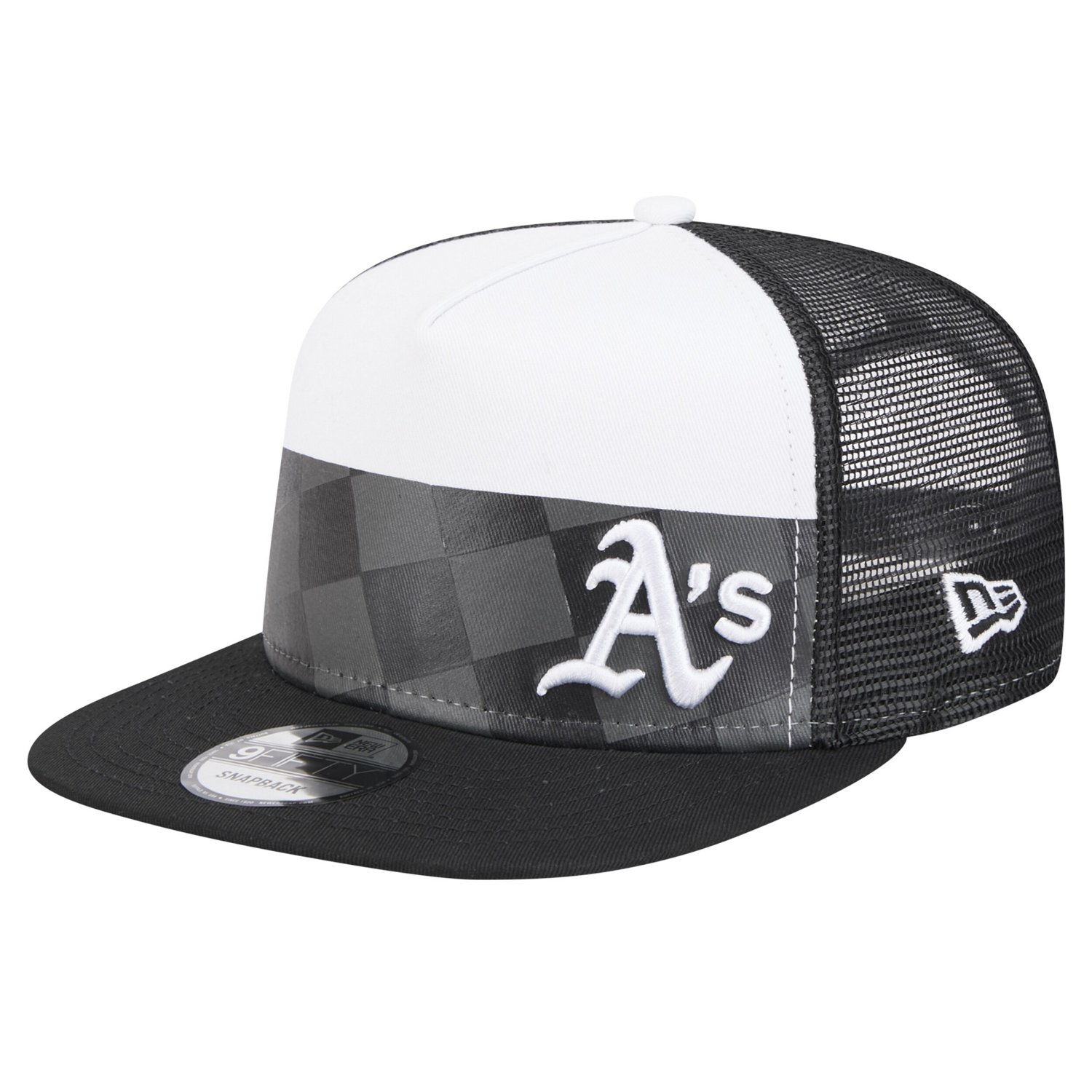 New Era Oakland Athletics Checkmate Trucker 9FIFTY Snapback Hat